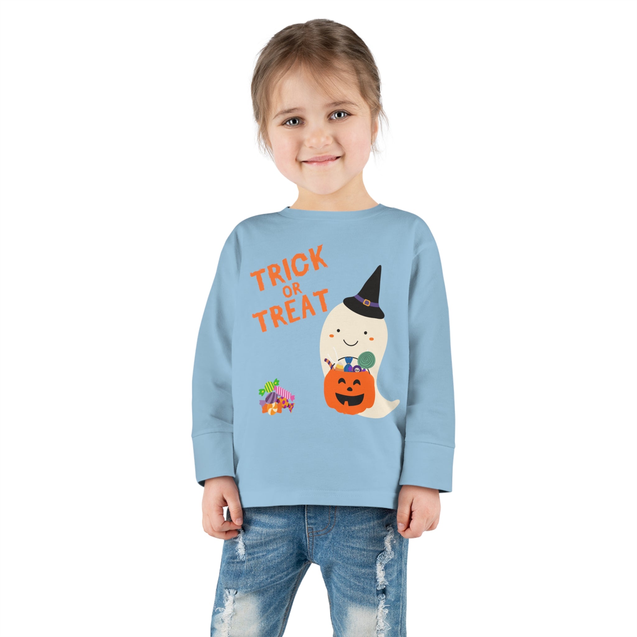 Trick or Treat Toddler Long Sleeve Tee
