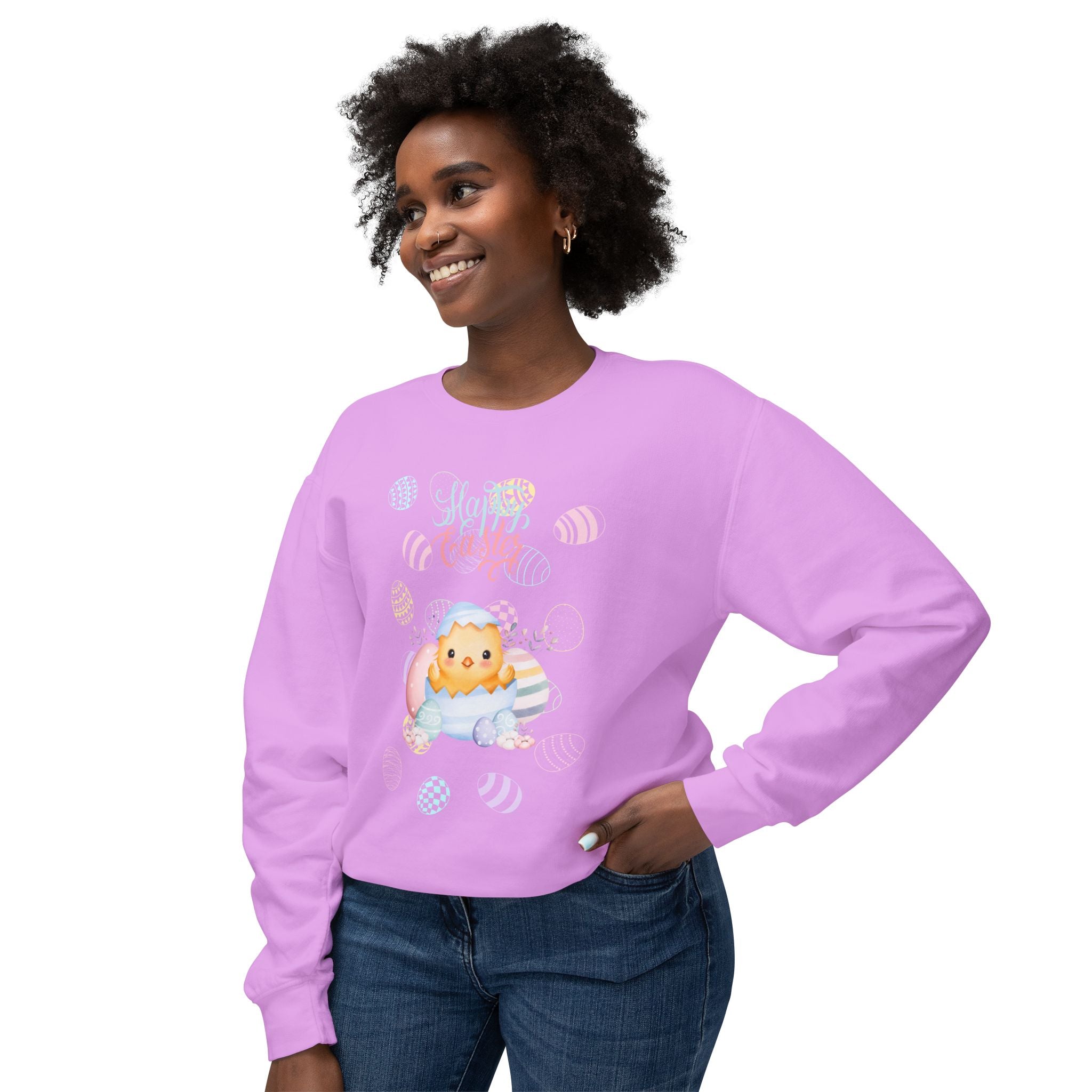 Chick Happy Easter Crewneck Sweatshirt