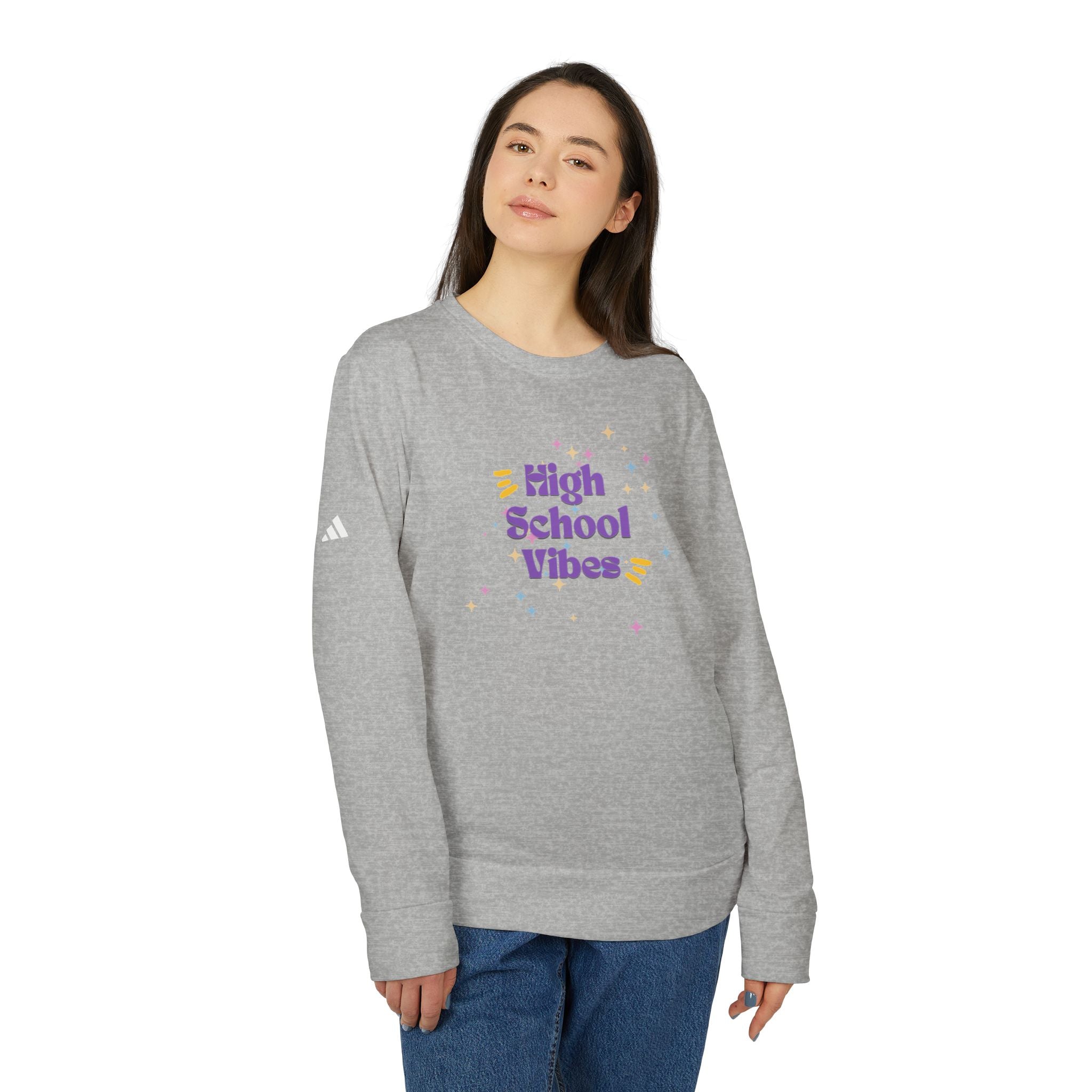 High School Vibes adidas® Unisex Fleece Crewneck Sweatshirt