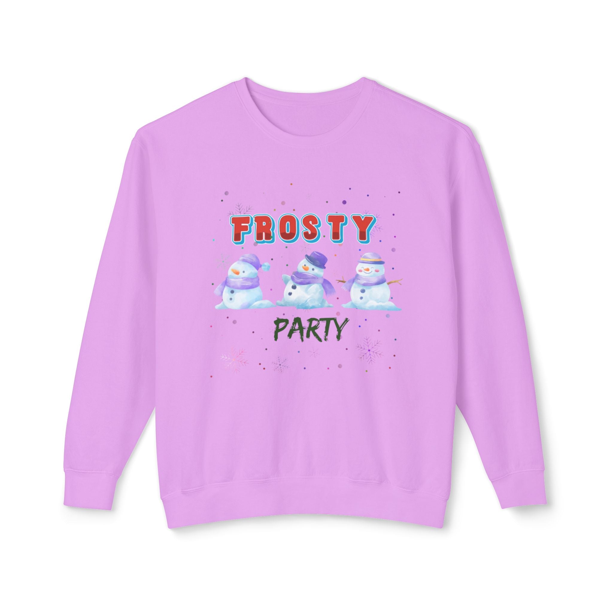 Frosty Party Unisex Lightweight Crewneck Sweatshirt