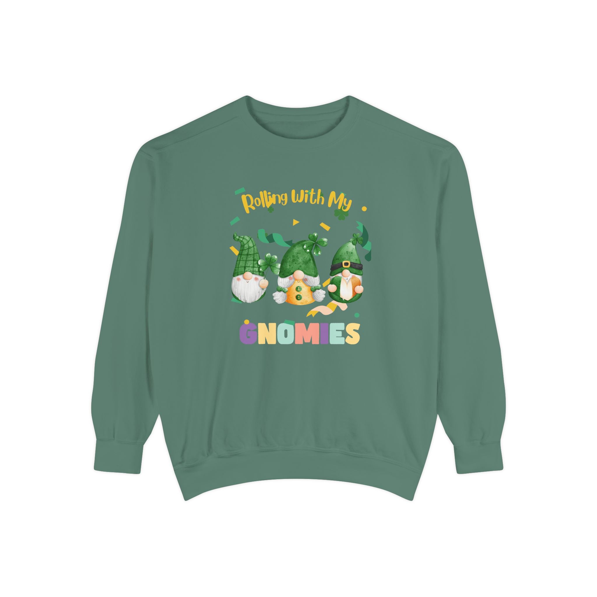 Rolling With My Gnomies Sweatshirt - Unisex Garment-Dyed Cozy Apparel
