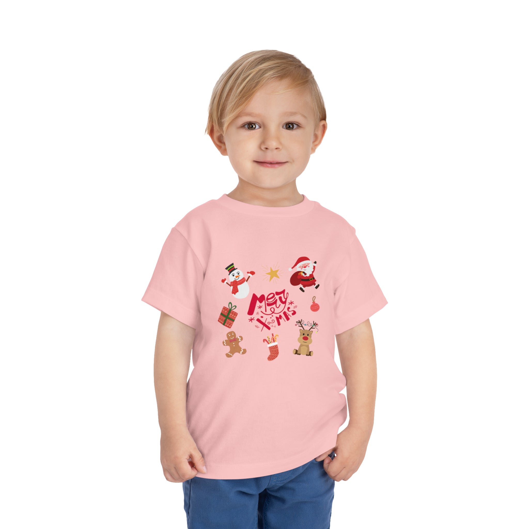 Merry Christmas Crew Toddler Short Sleeve Tee