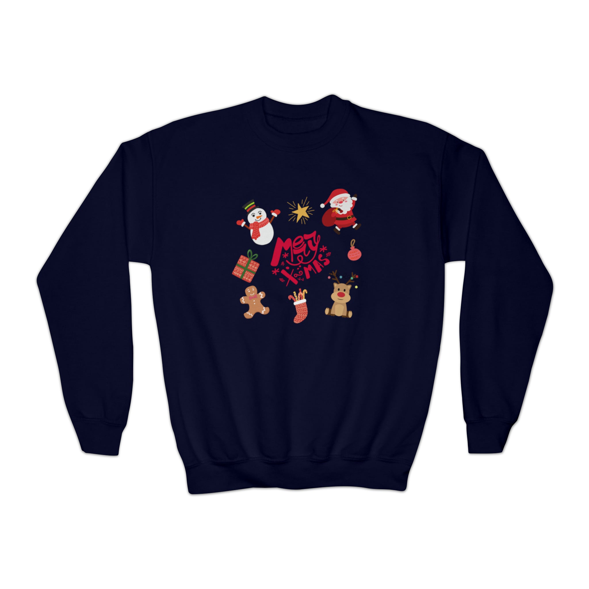 Merry Christmas Crew Youth Crewneck Sweatshirt