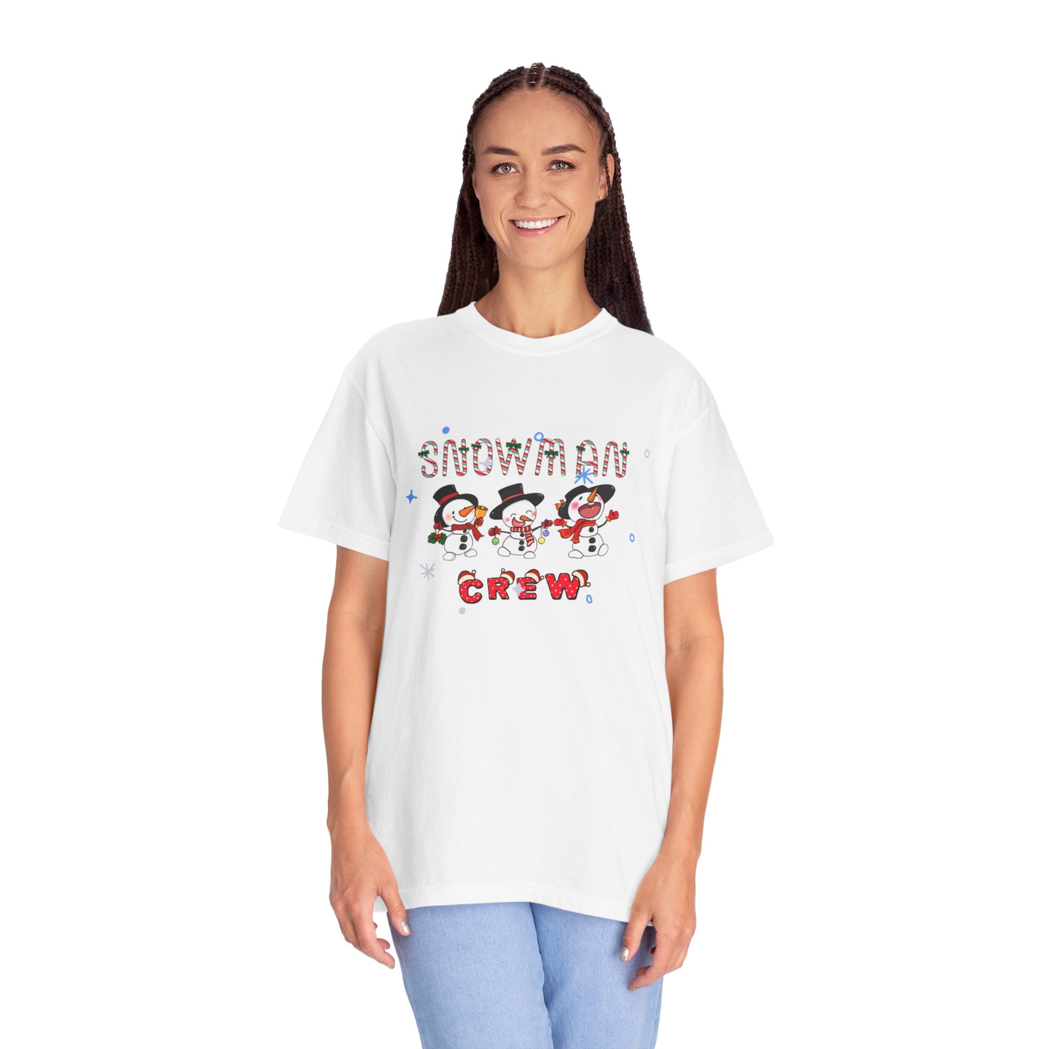 Snowman Crew Unisex Garment-Dyed T-shirt