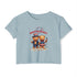 Happy 4th of July Teddy Bear Couple  Crop Top