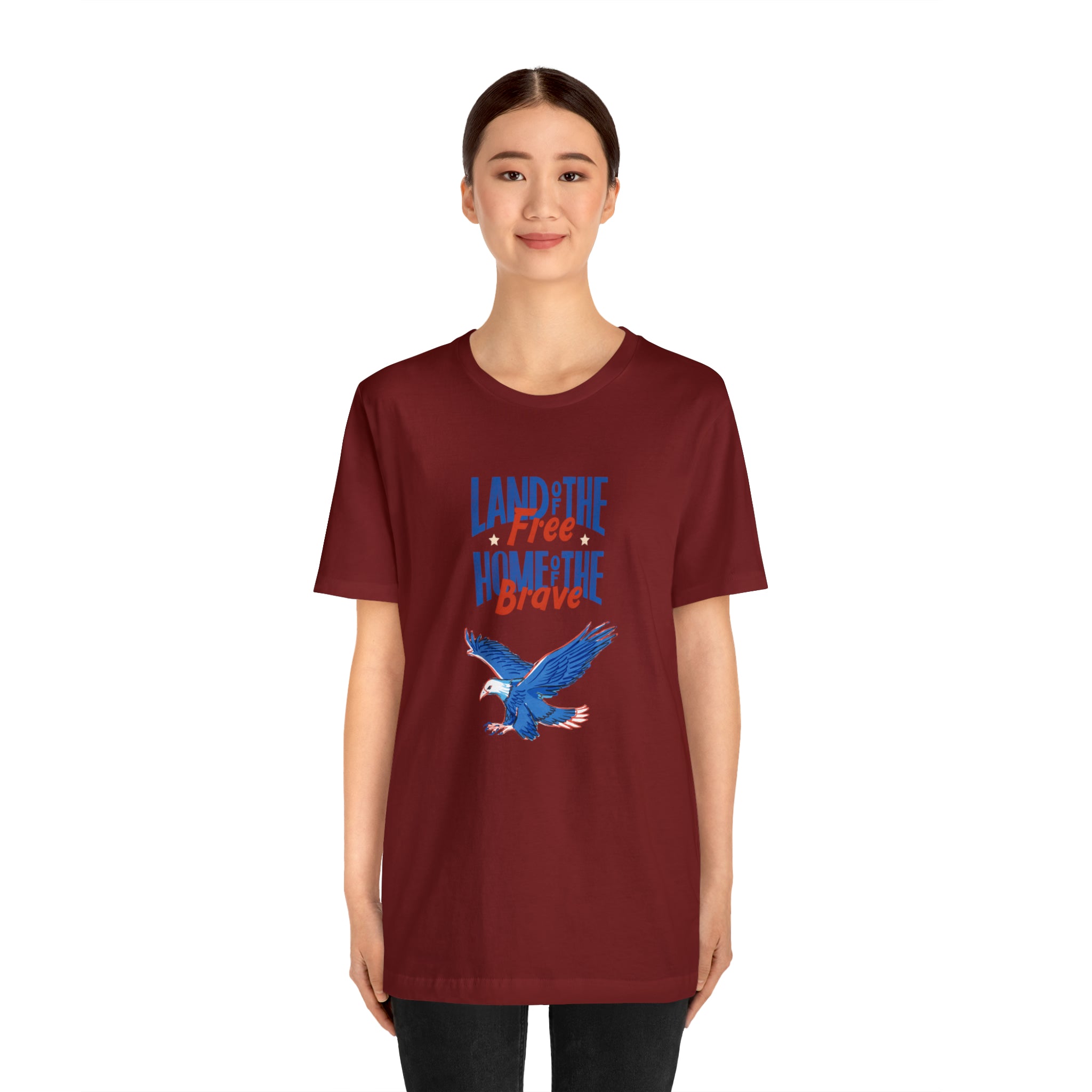 Land Of The Free Home Of The Brave Unisex Jersey Short Sleeve Tee