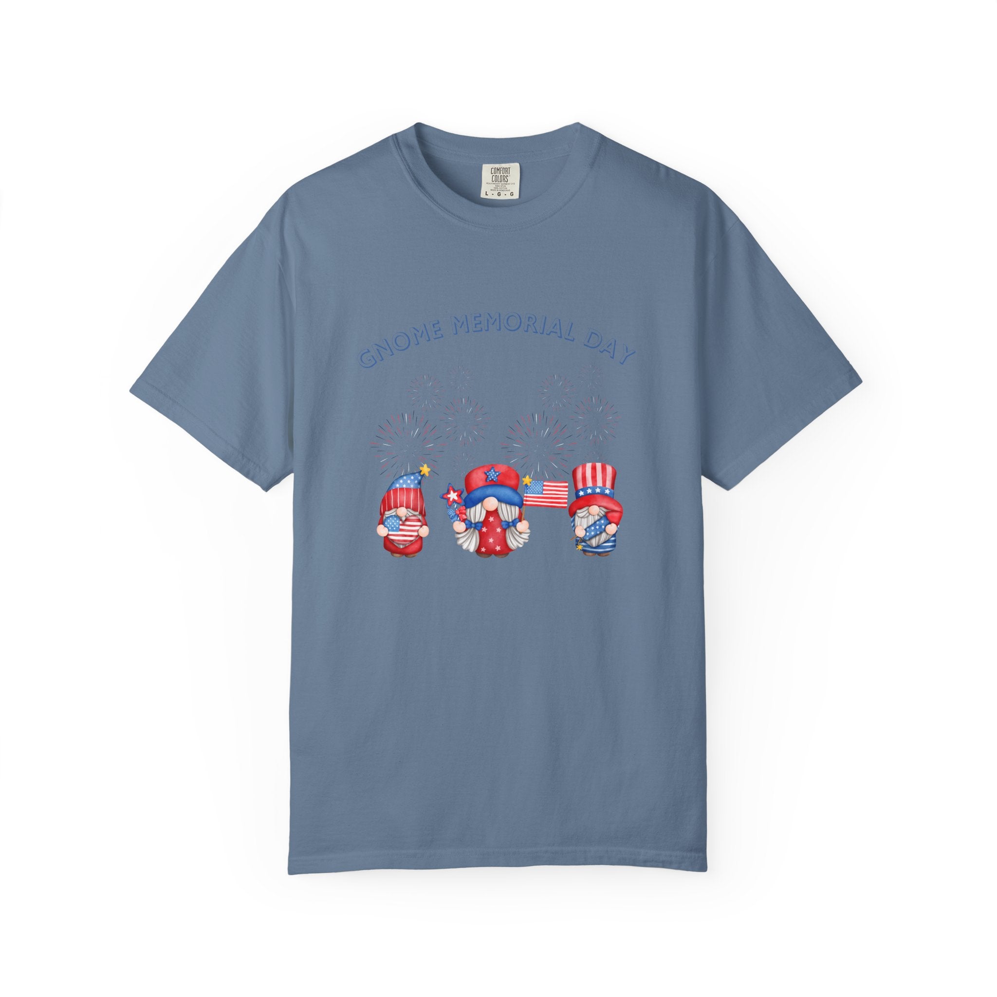 Gnome Memorial Day Unisex Garment-Dyed T-Shirt