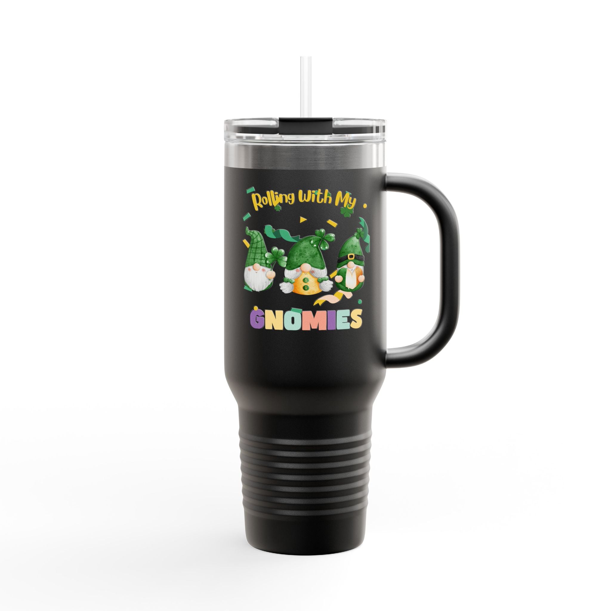 Rolling With My Gnomies Insulated Travel Mug - 40oz with Straw