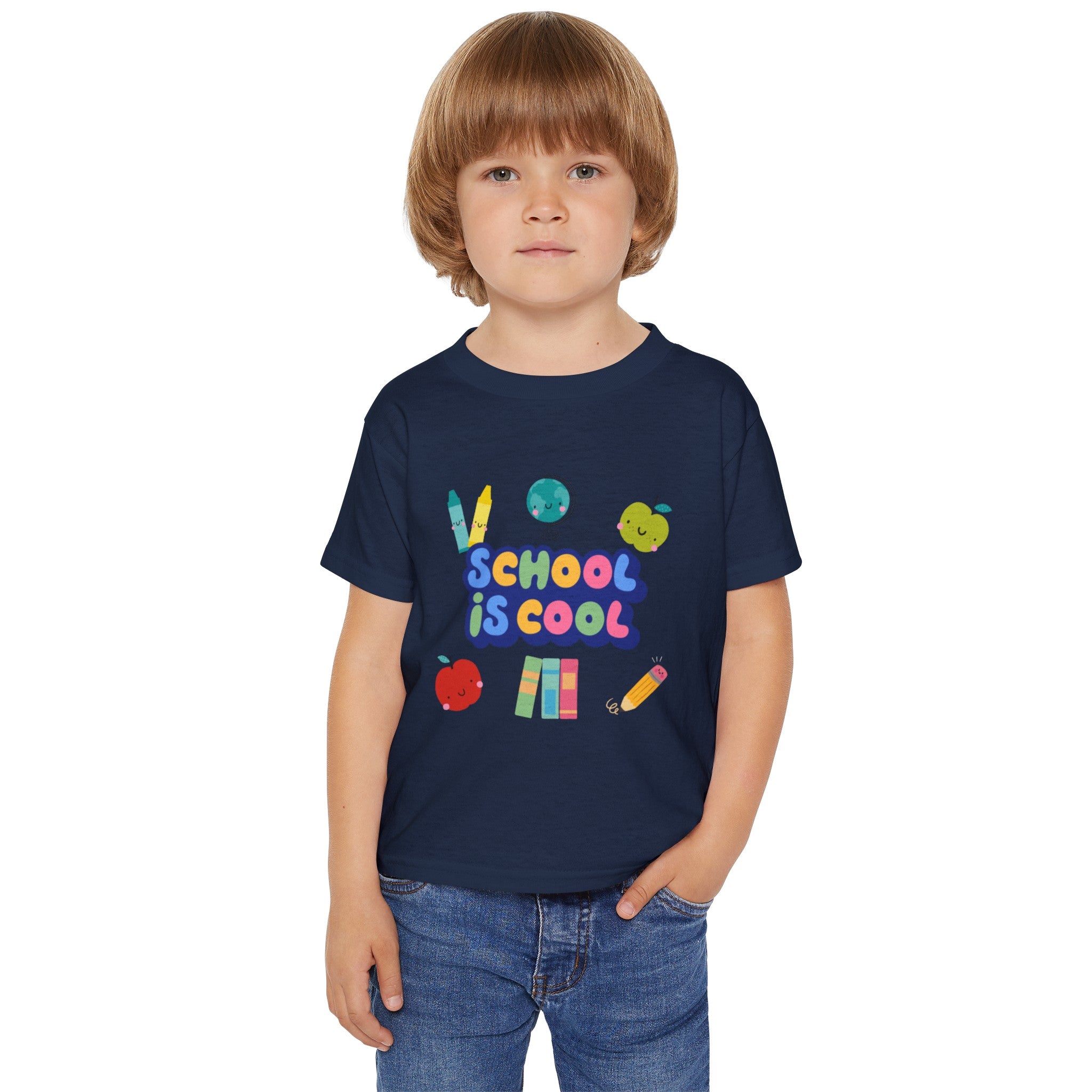 School Is Cool Heavy Cotton™ Toddler T-shirt