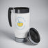 Let's Cheer For An Endless Summer Stainless Steel Travel Mug with Handle, 14oz