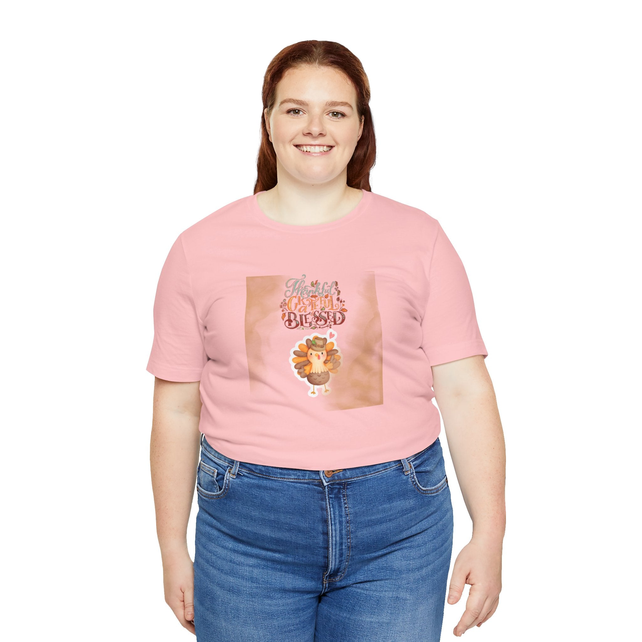 Thankful Grateful Blessed Unisex Jersey Short Sleeve Tee