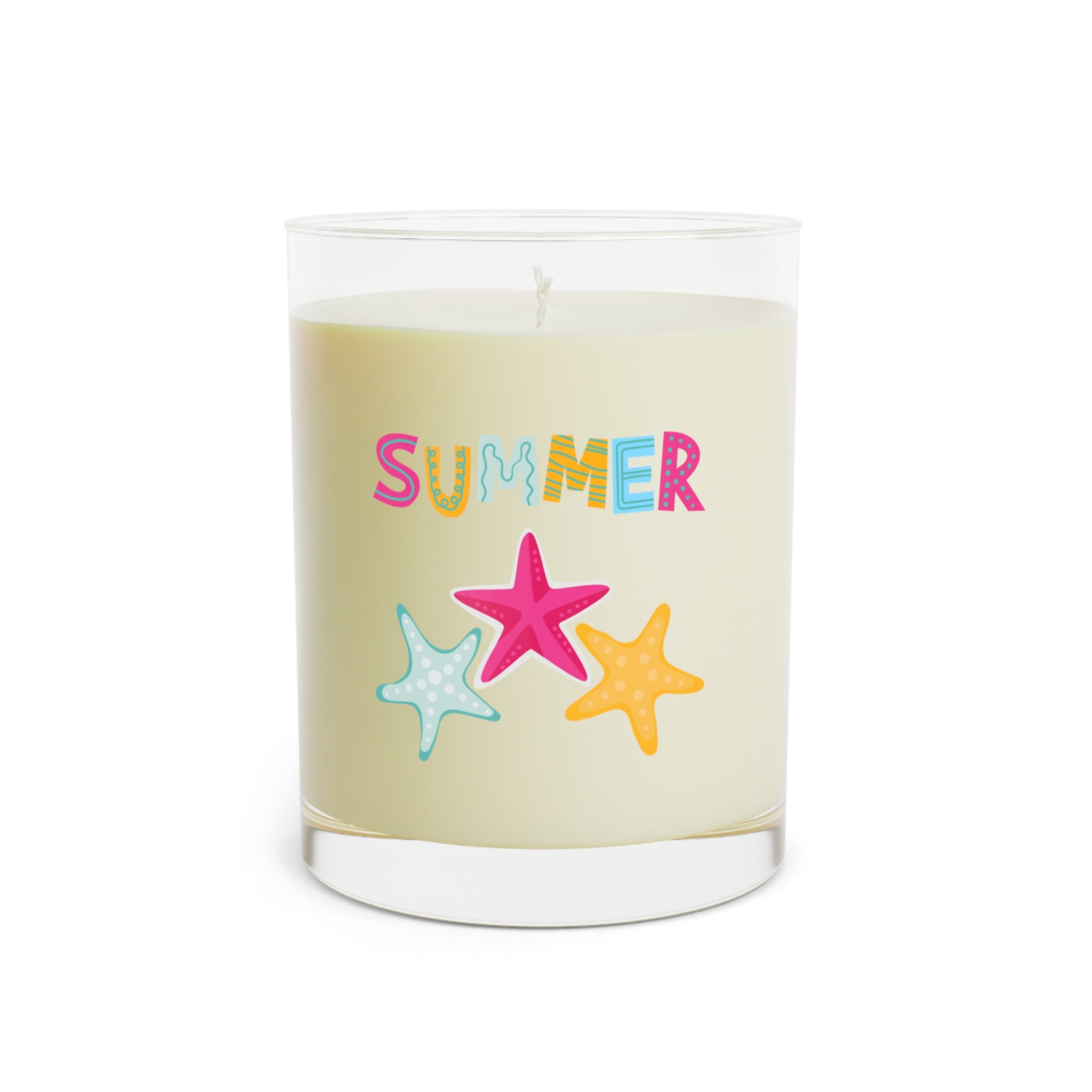 Summer Starfish Scented Candle - Full Glass, 11oz