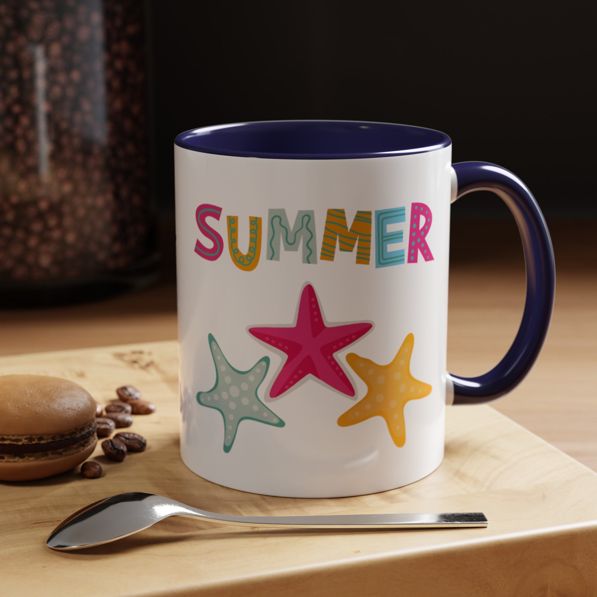 Summer Starfish Accent Coffee Mug (11, 15oz)