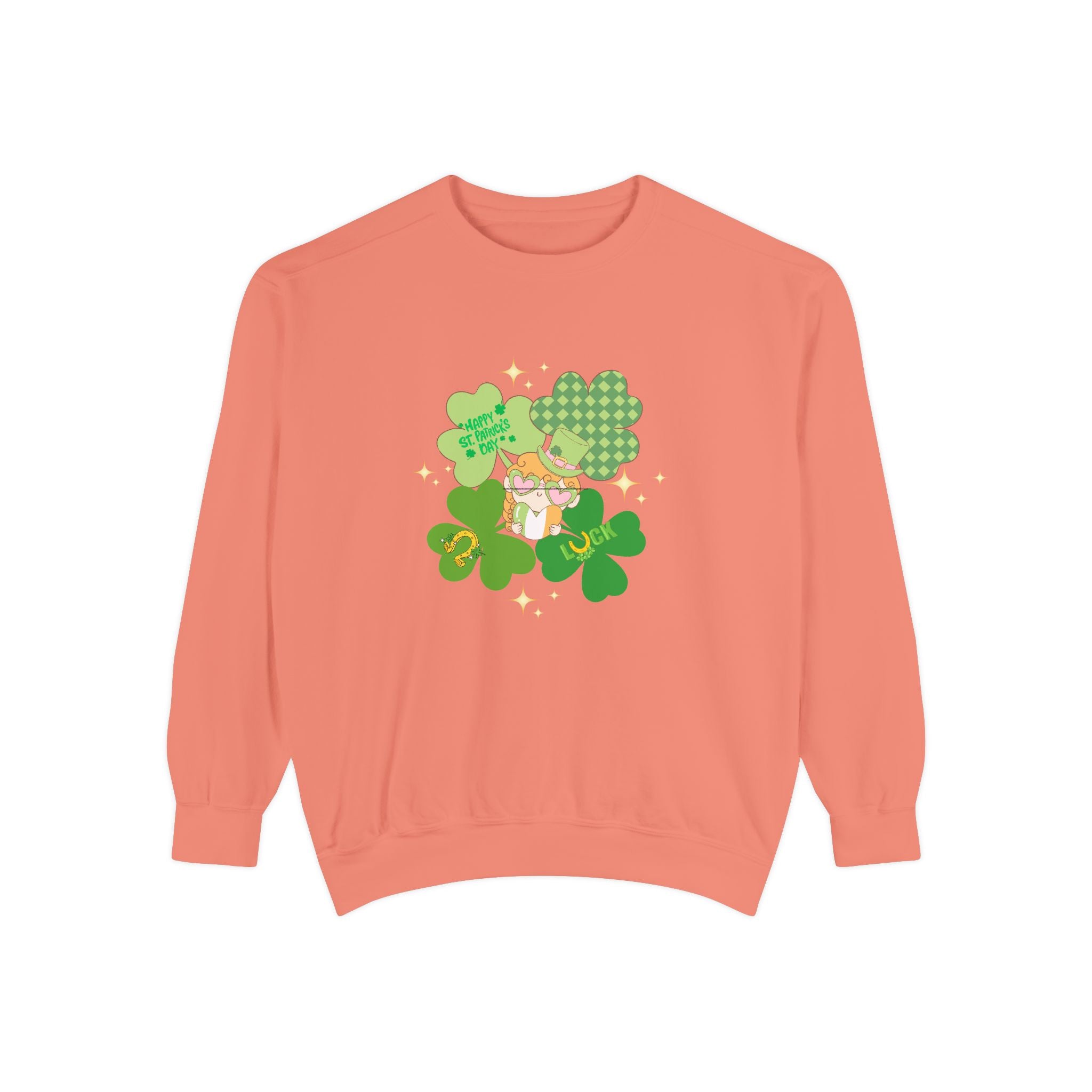 Retro St. Paddy's Day Unisex Garment-Dyed Sweatshirt