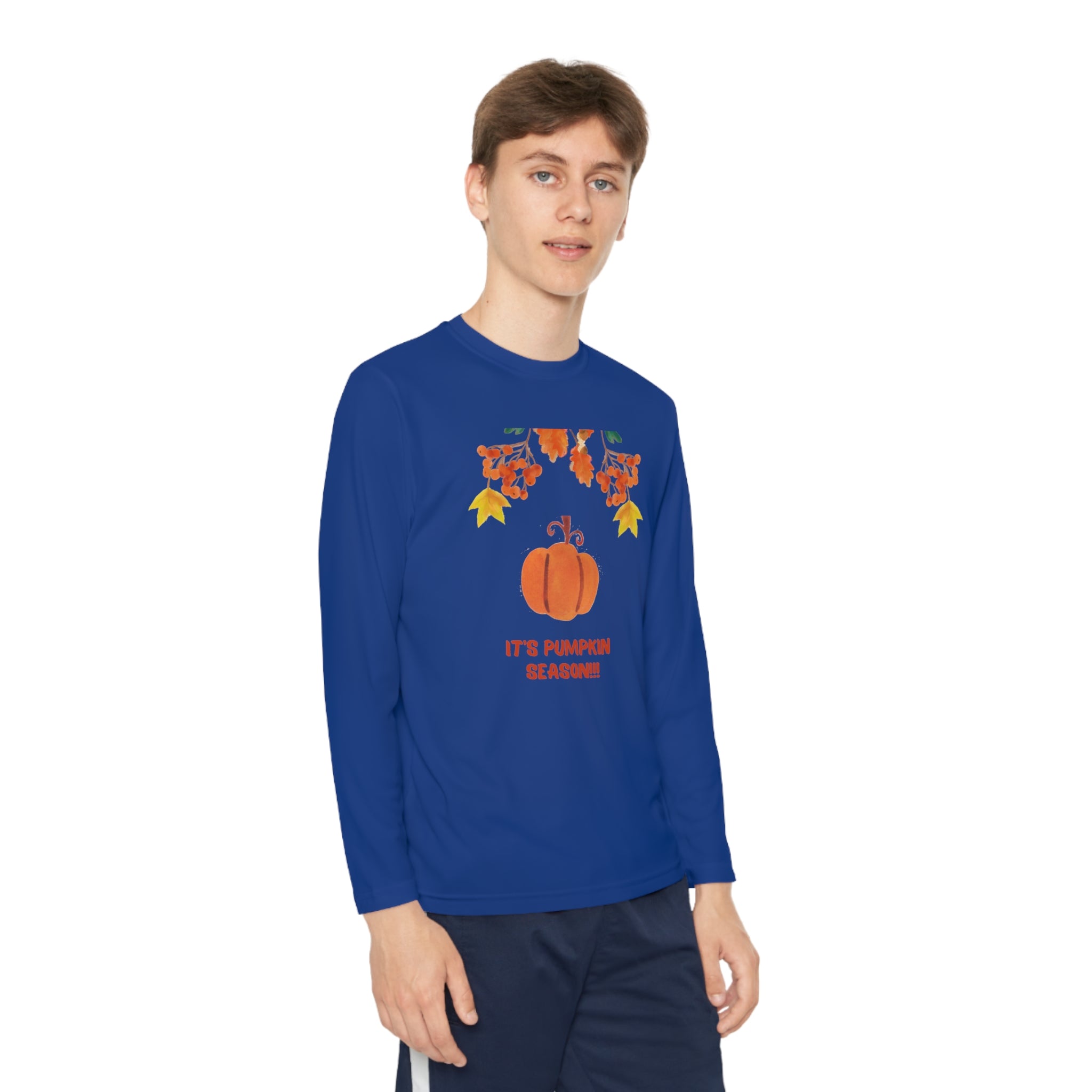 Pumpkin Season Youth Long Sleeve Competitor Tee