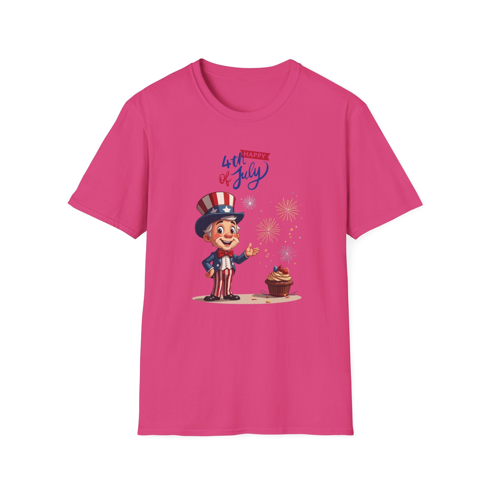 Uncle Sam Happy 4th of July Unisex Soft-style T-Shirt