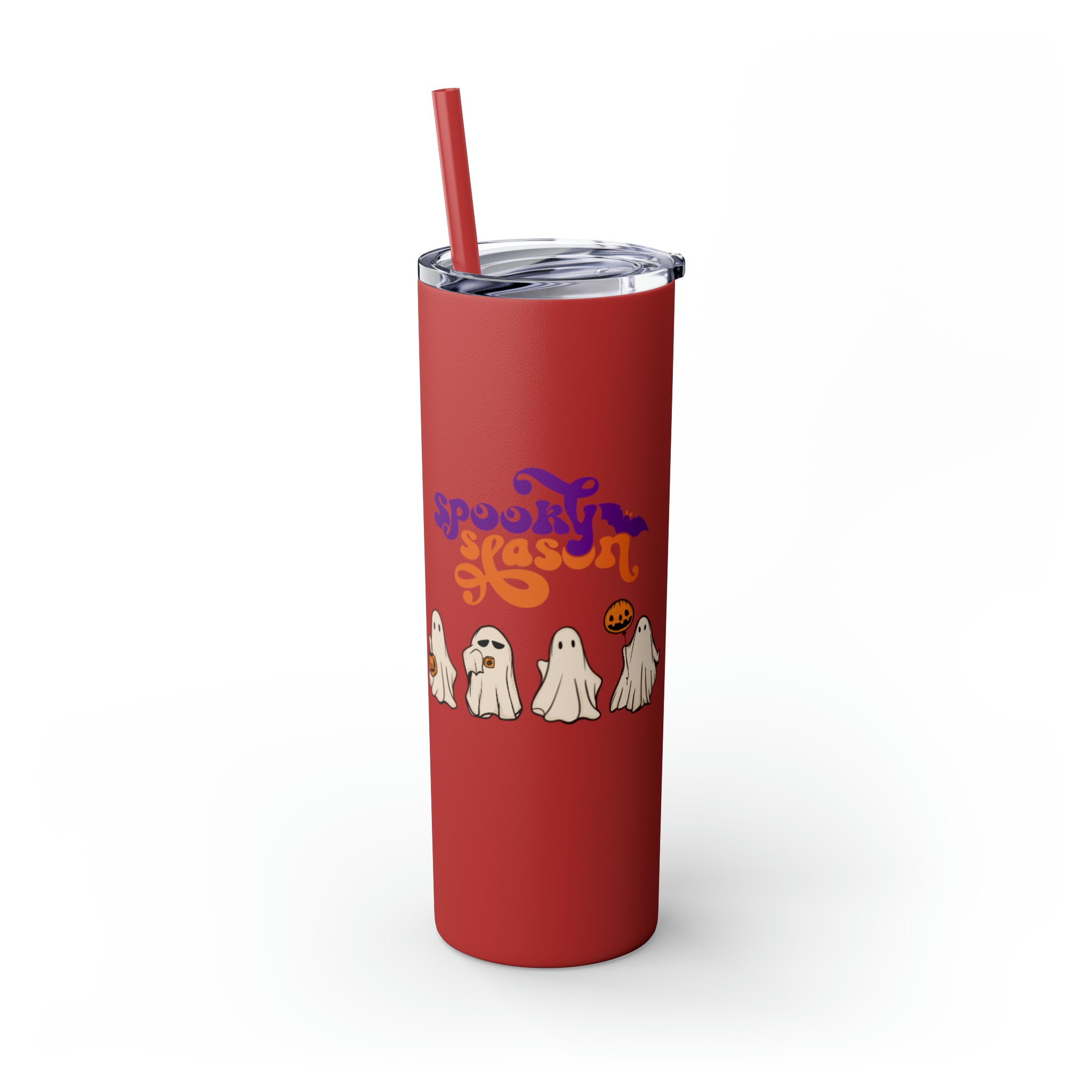 Spooky Season Skinny Tumbler with Straw, 20oz