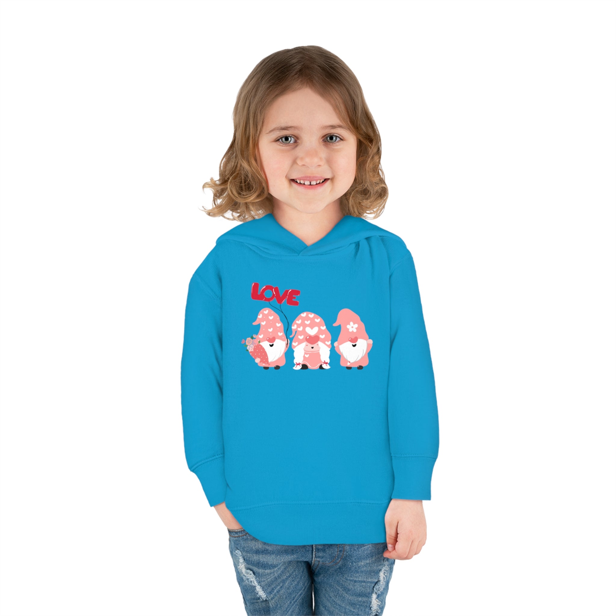 Love Gnome Day Toddler Pullover Fleece Hoodie