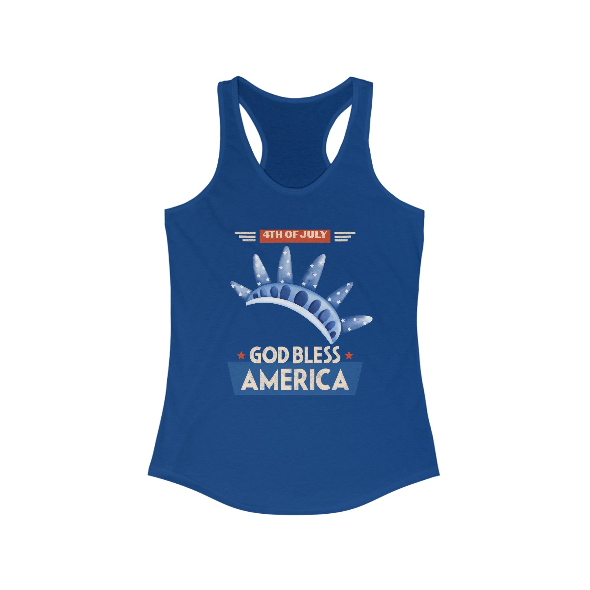 God Bless America Women's Ideal Racerback Tank