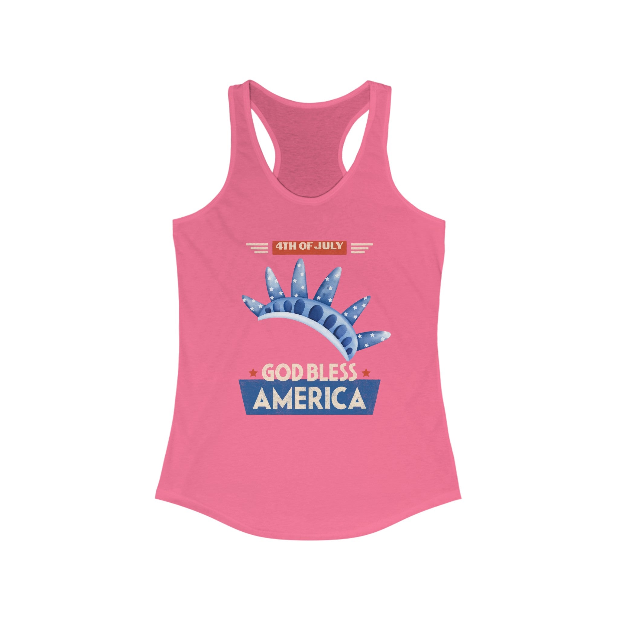 God Bless America Women's Ideal Racerback Tank