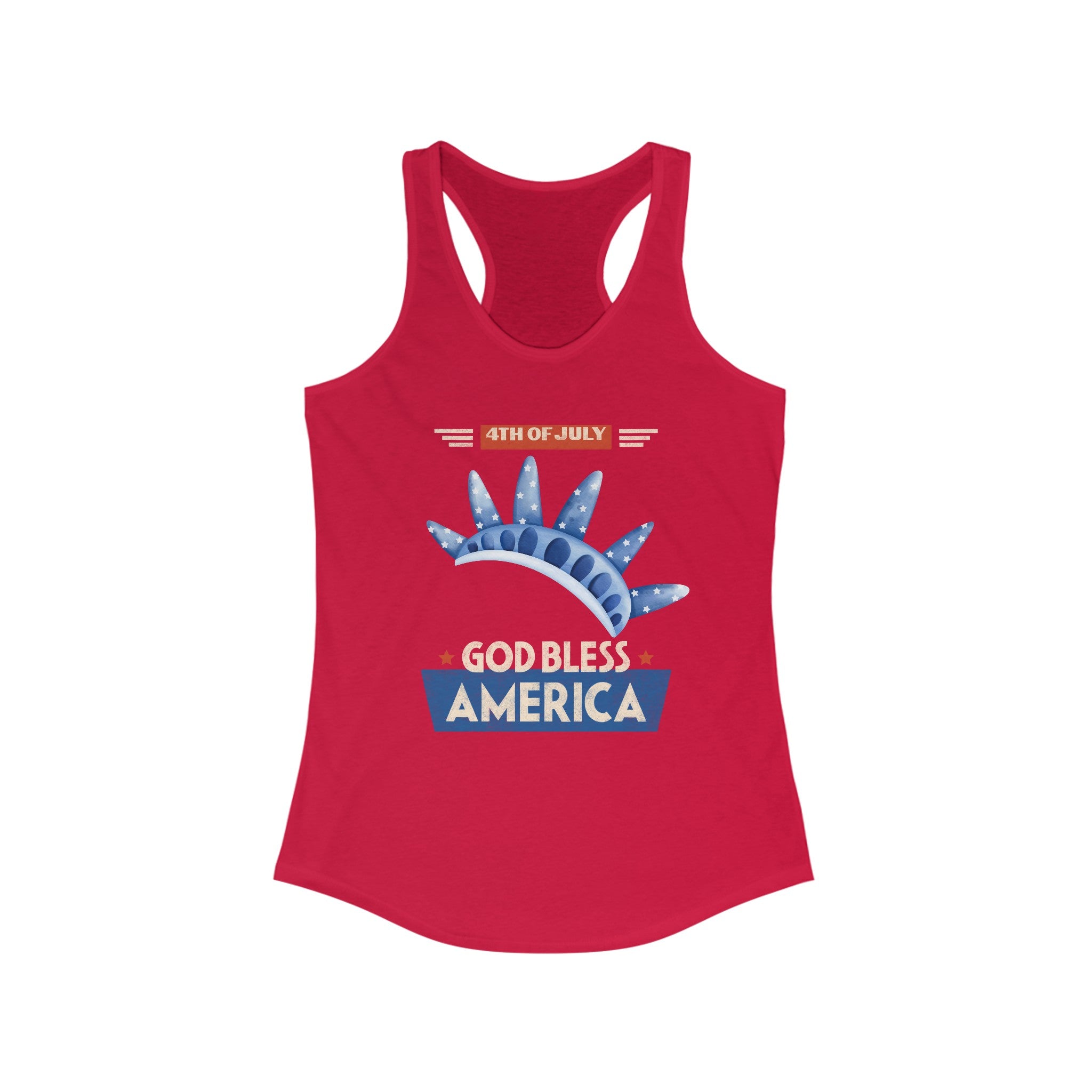 God Bless America Women's Ideal Racerback Tank