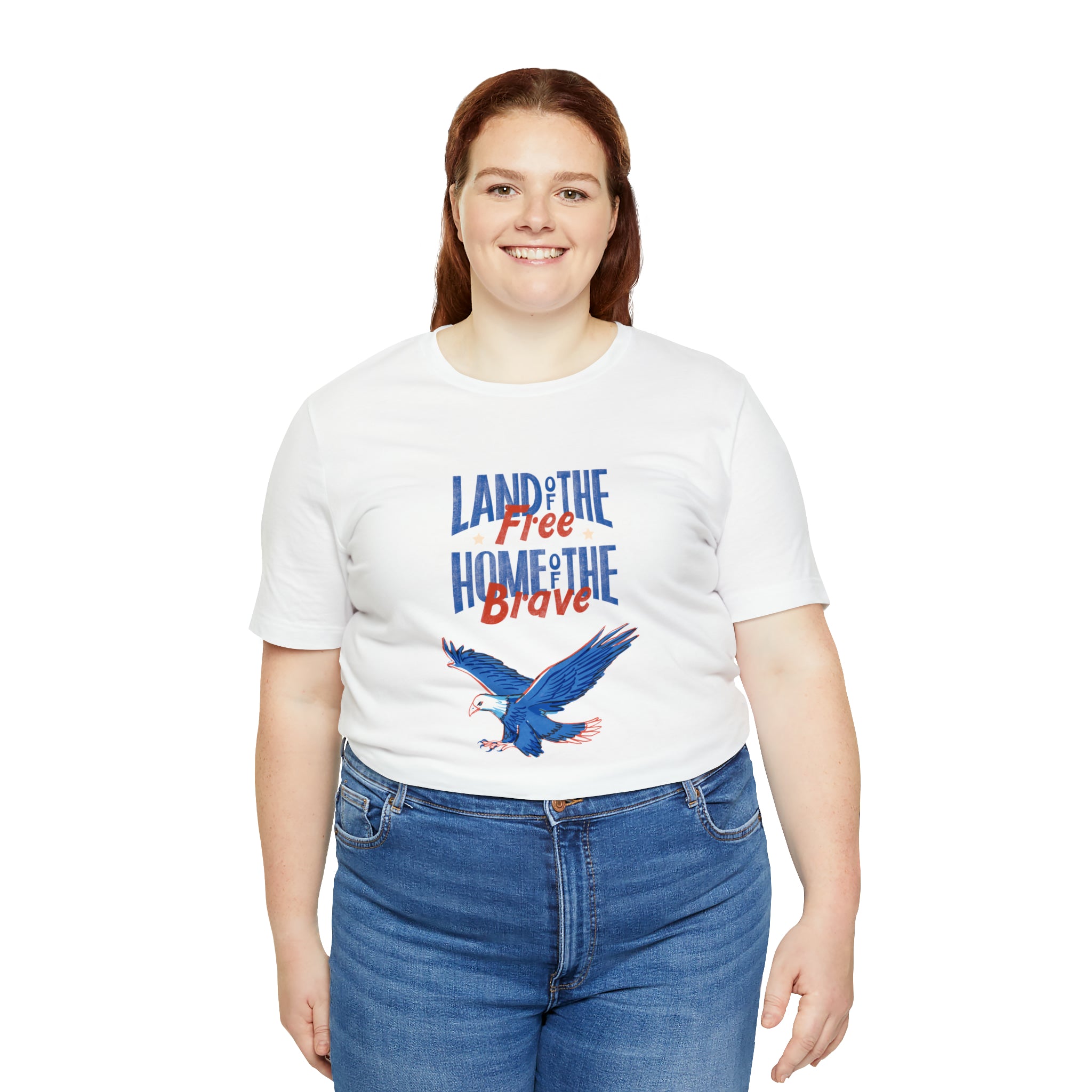 Land Of The Free Home Of The Brave Unisex Jersey Short Sleeve Tee
