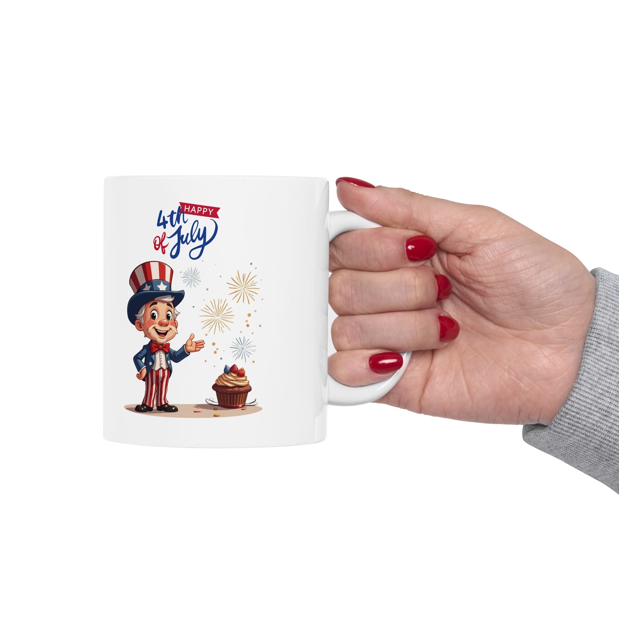 Uncle Sam Happy 4th of July Ceramic Mug