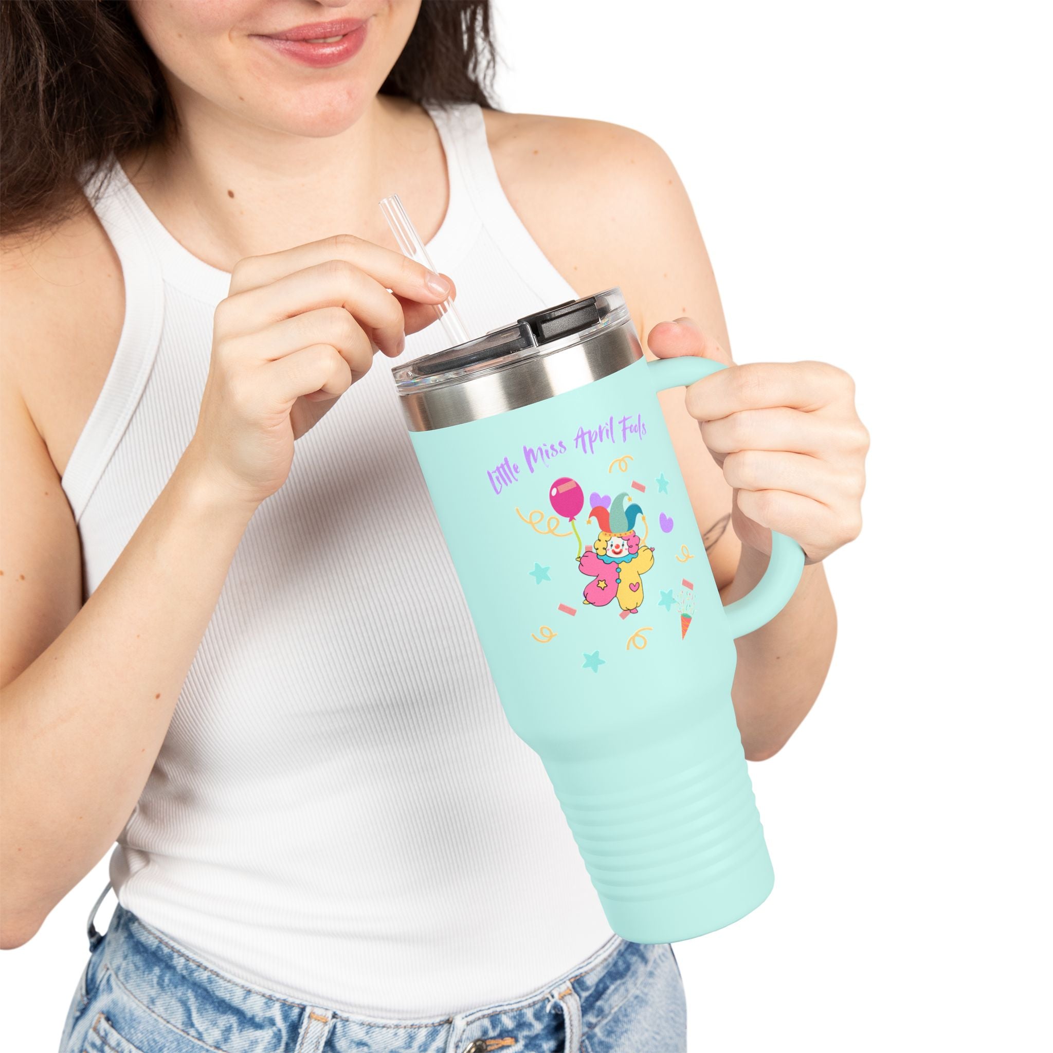 Little Miss April Fool's Day Insulated Travel Mug