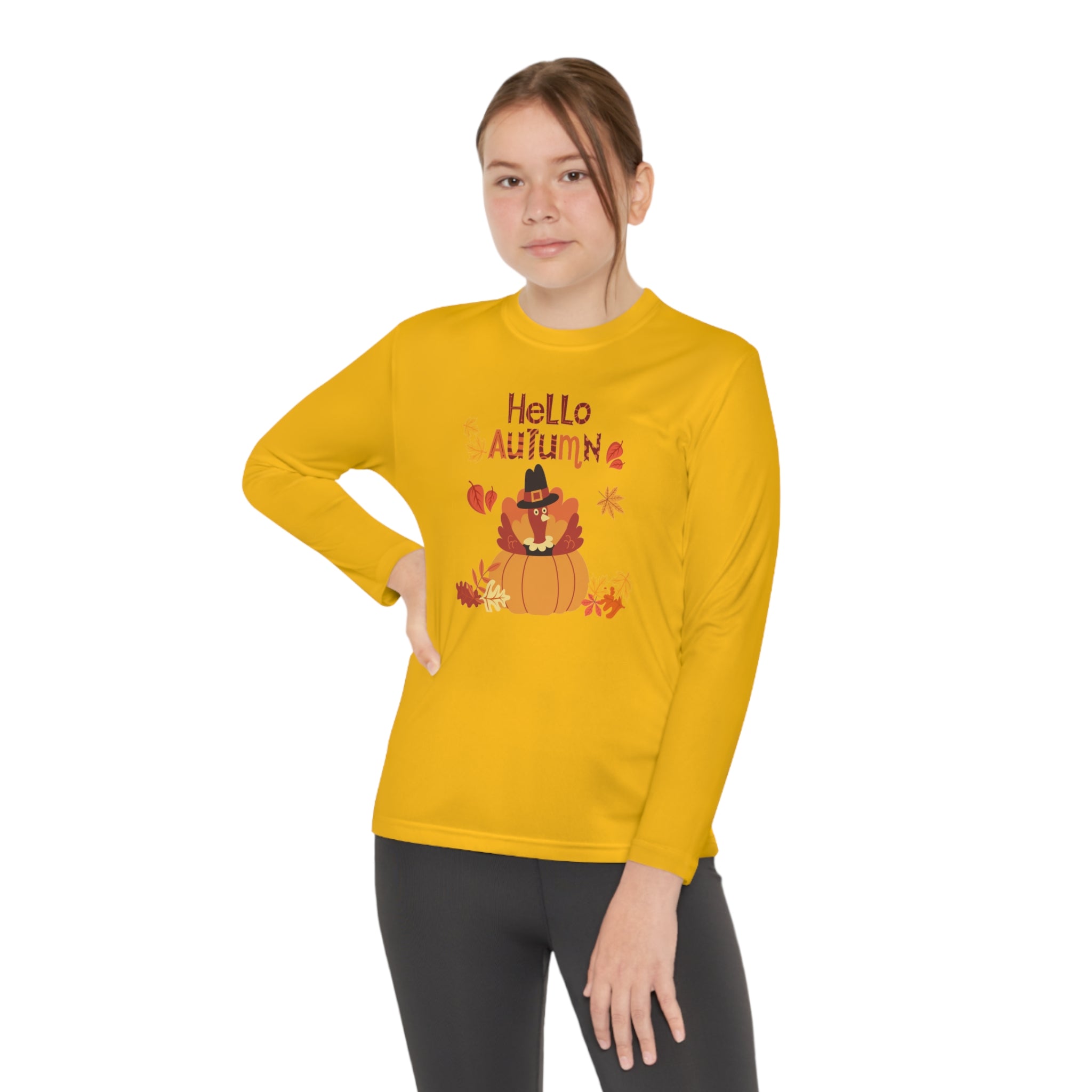 Hello Autumn Youth Long Sleeve Competitor Tee