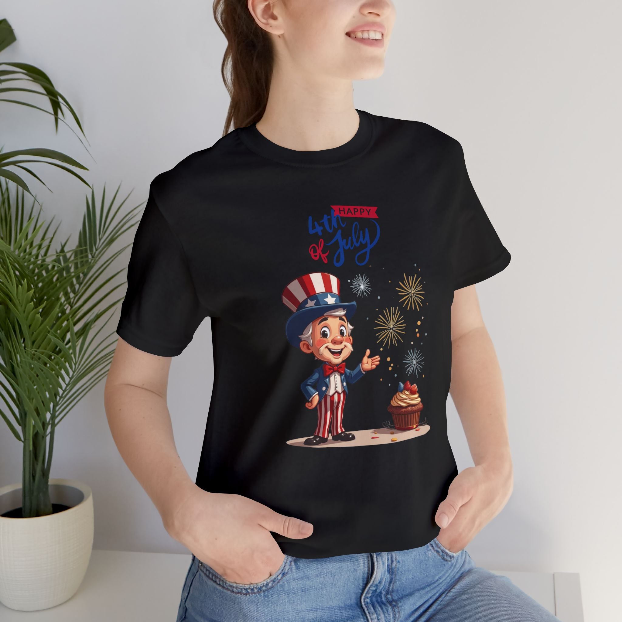Uncle Sam Happy 4th of July Unisex Jersey T-Shirt