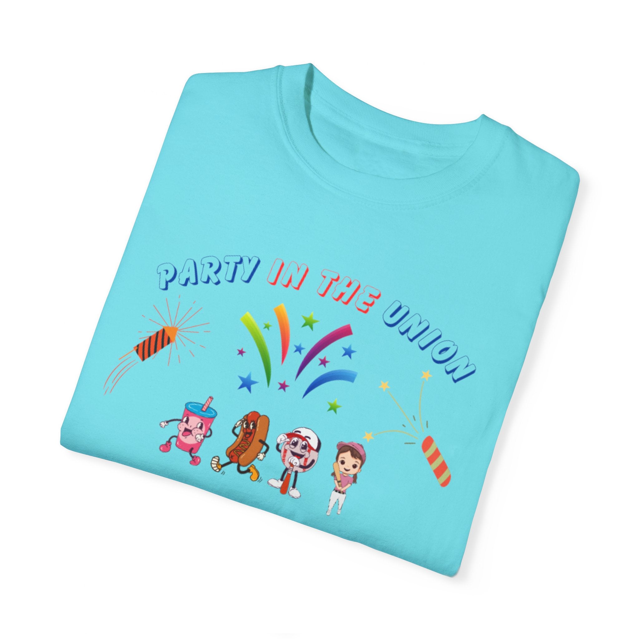 Party In The Union Unisex Garment-Dyed T-shirt