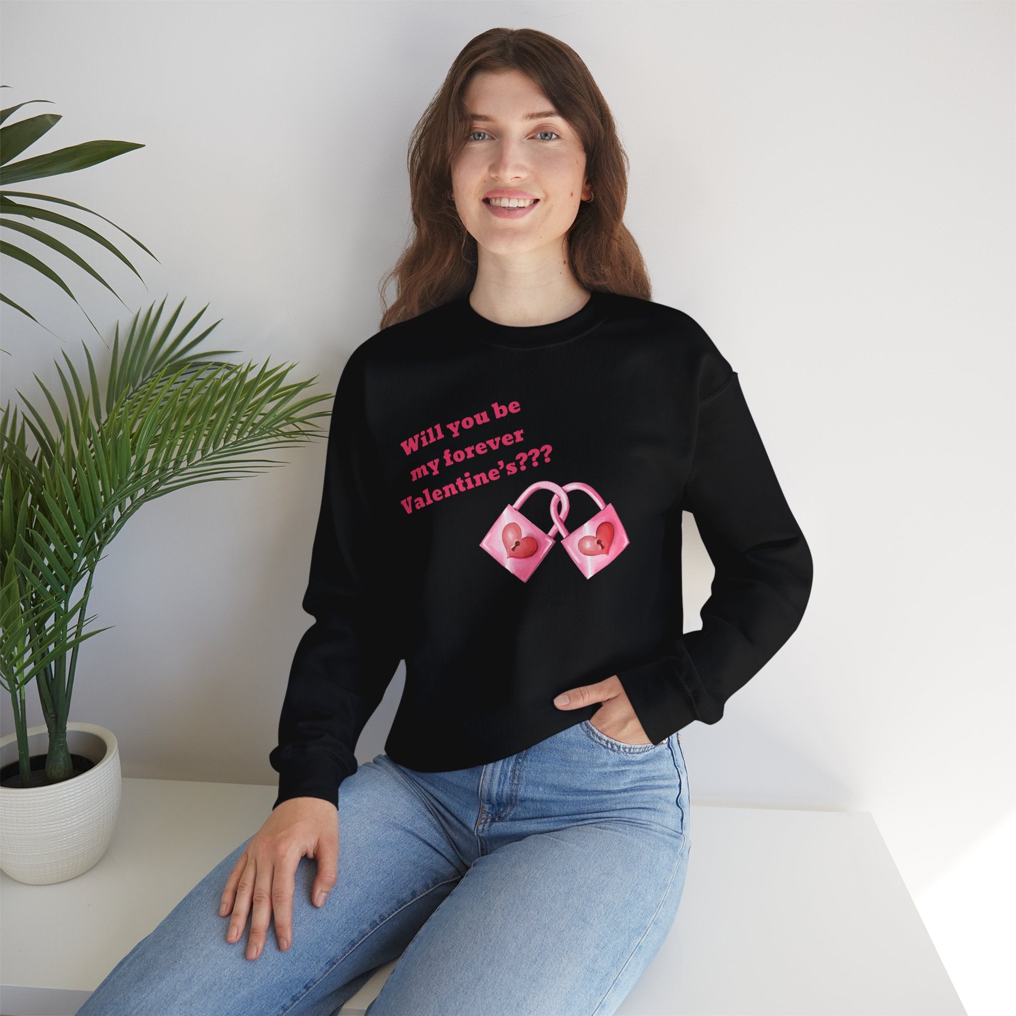 Will You Be My Forever Valentine?? Unisex Heavy Blend™ Crewneck Sweatshirt
