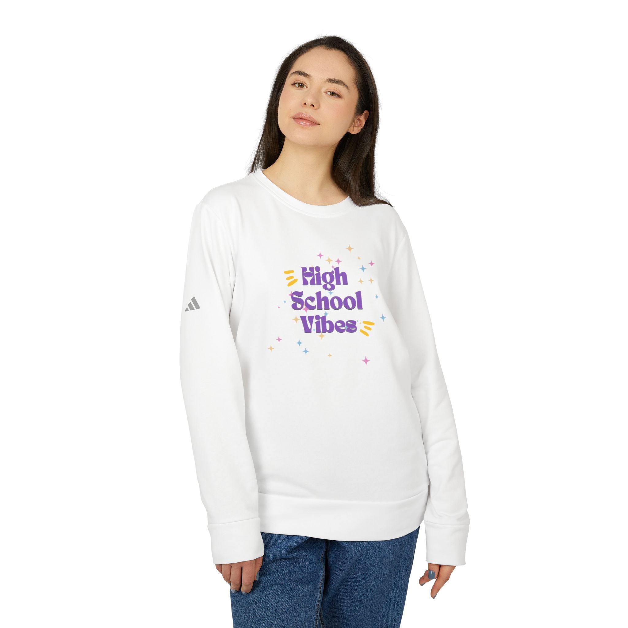 High School Vibes adidas® Unisex Fleece Crewneck Sweatshirt