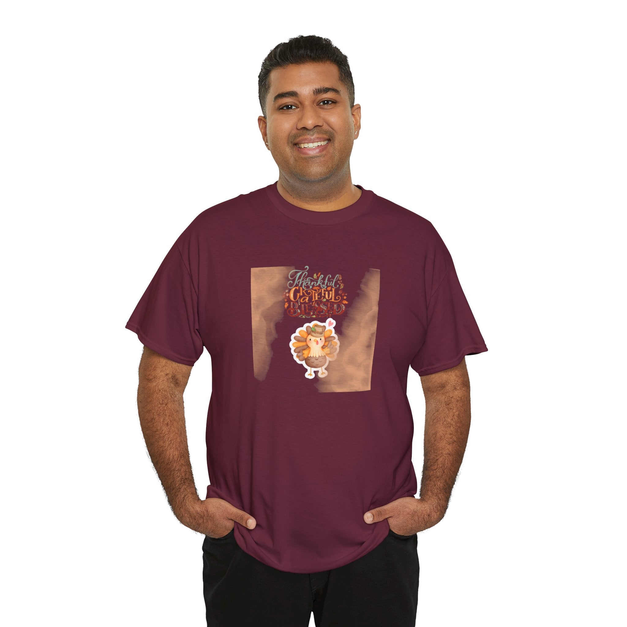 Thankful Grateful Blessed Unisex Heavy Cotton Tee