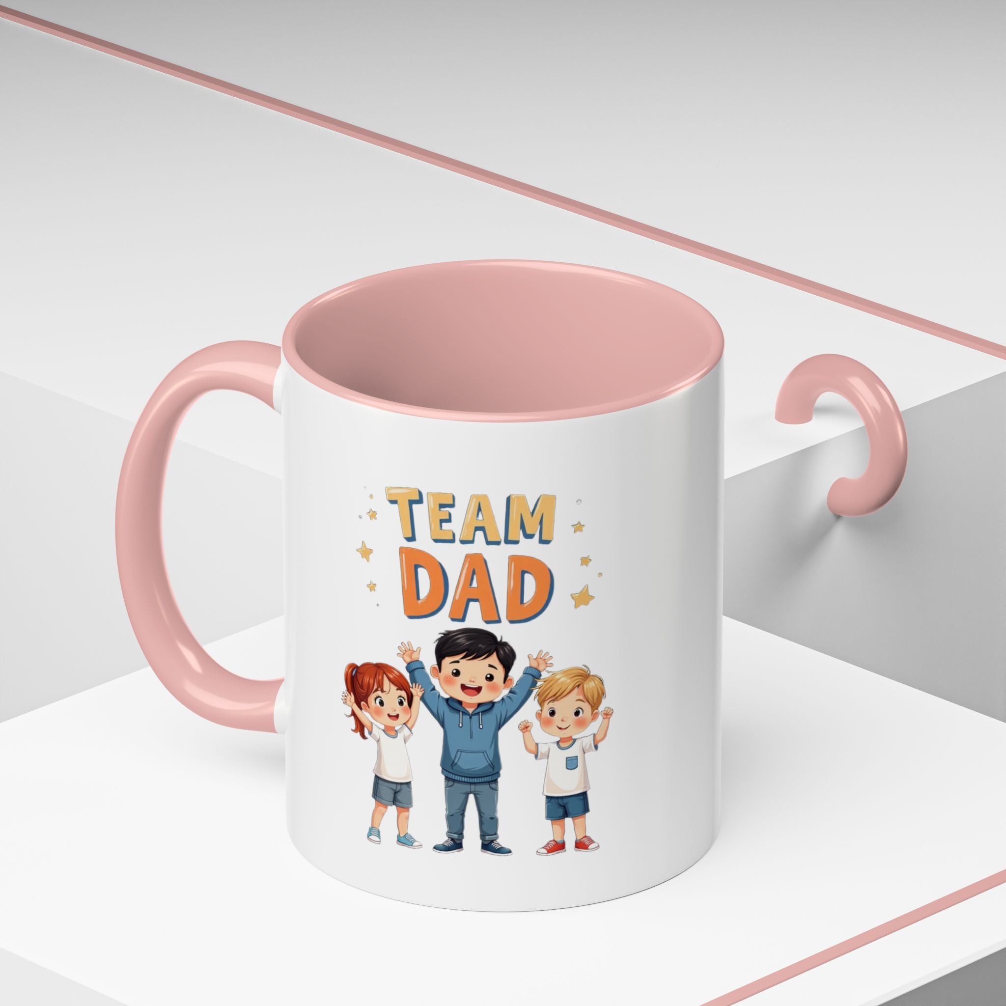 Team Dad Accent Coffee Mug