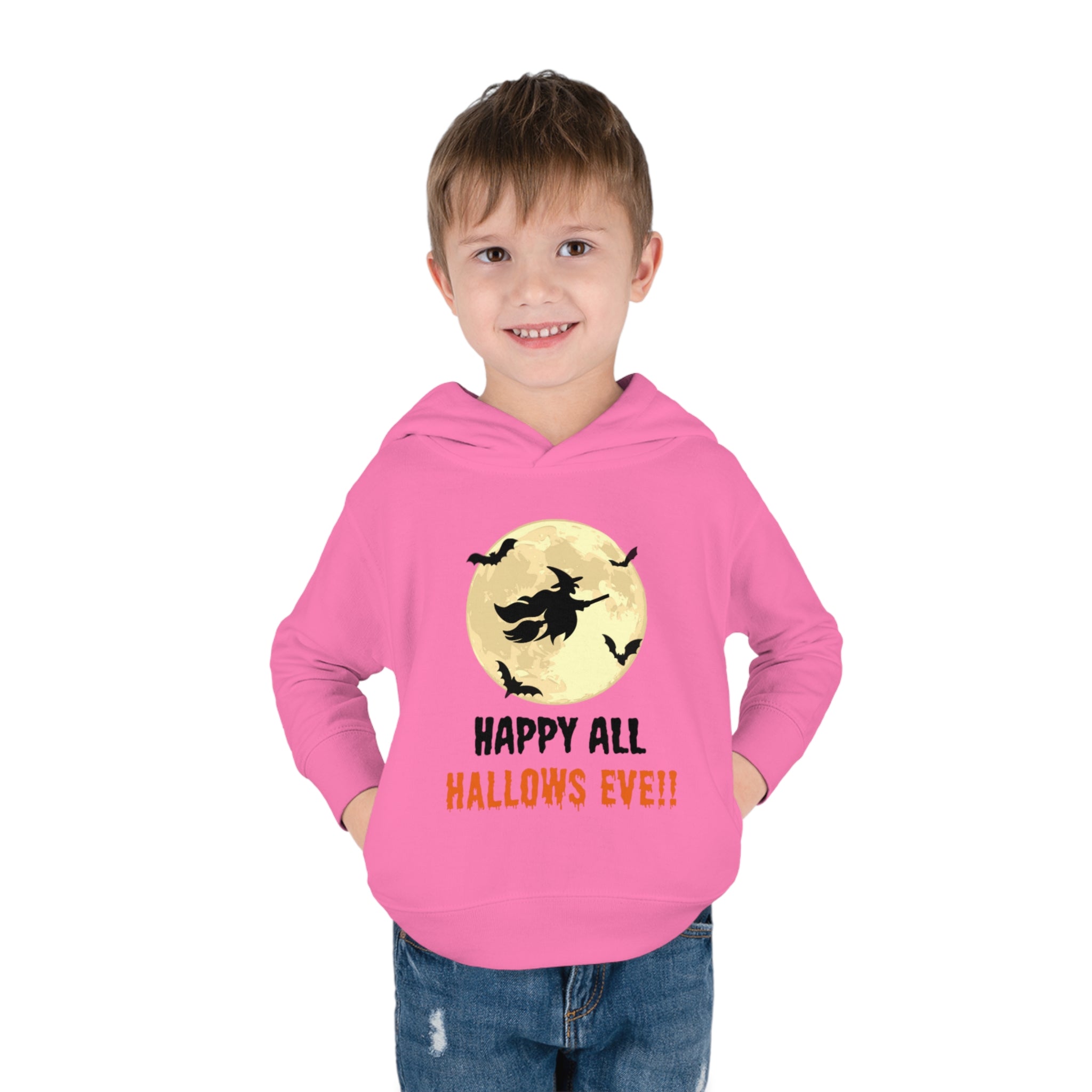 Happy All Hallows Eve Toddler Pullover Fleece Hoodie