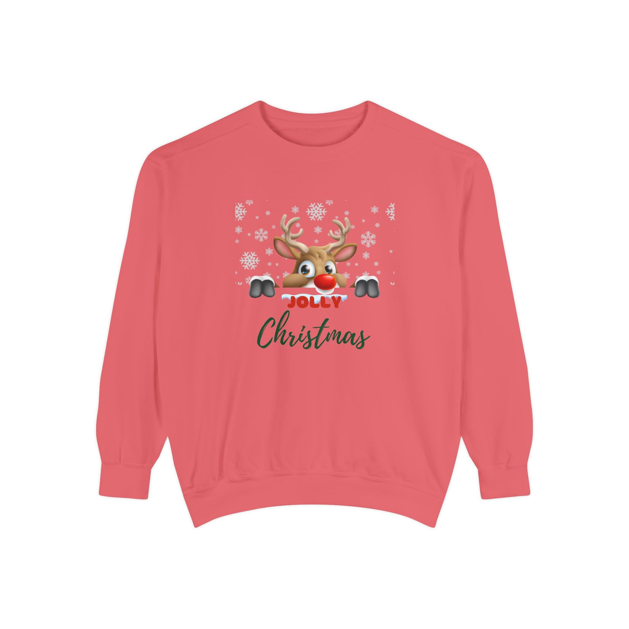 Jolly Christmas Unisex Garment-Dyed Sweatshirt