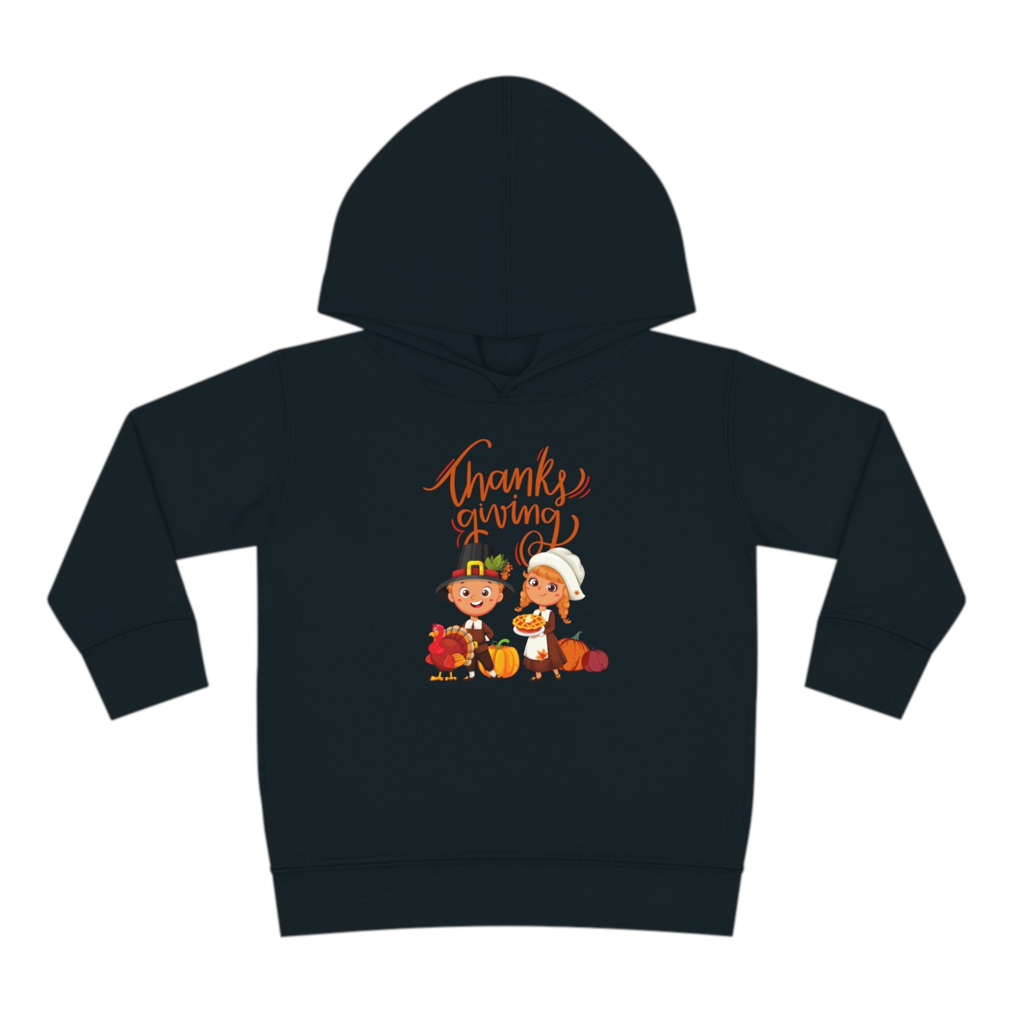 Happy Thanksgiving Toddler Pullover Fleece Hoodie