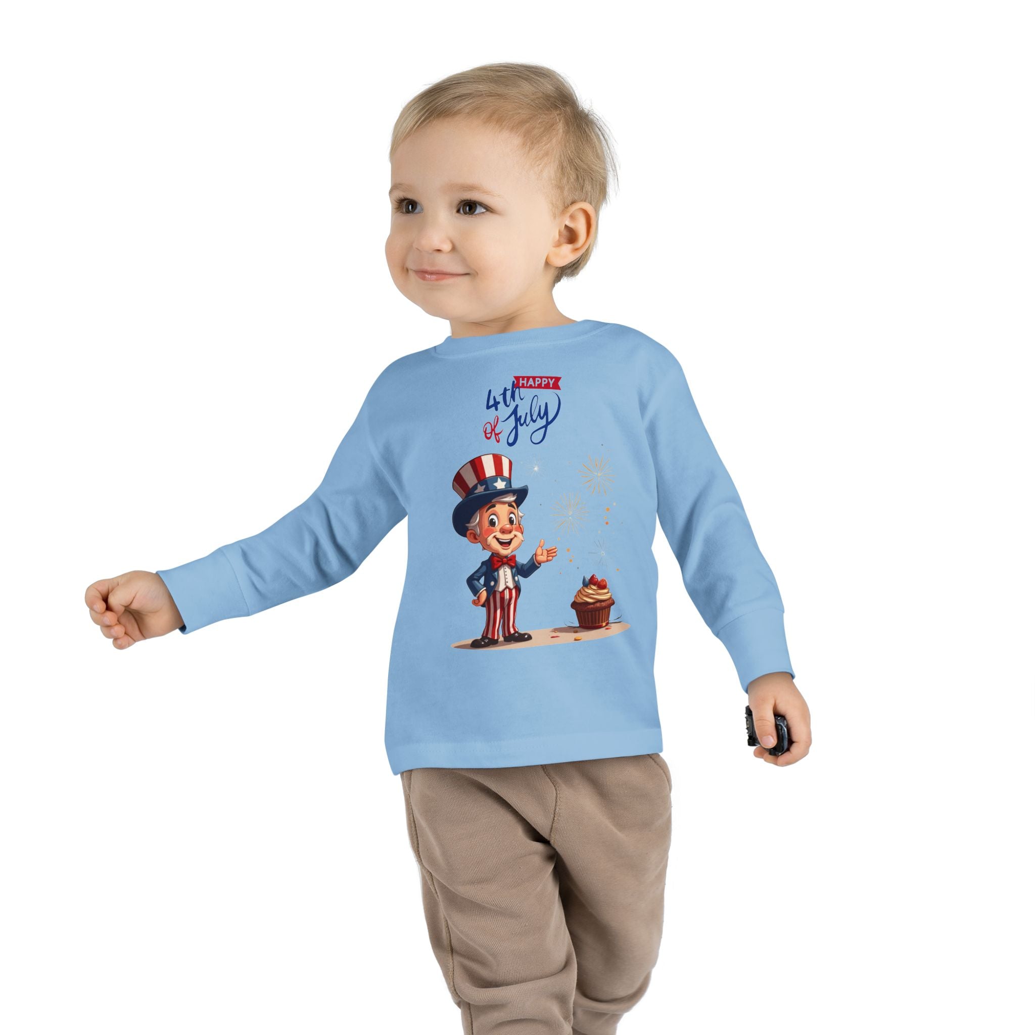 Uncle Sam 4th of July Toddler Long Sleeve Tee