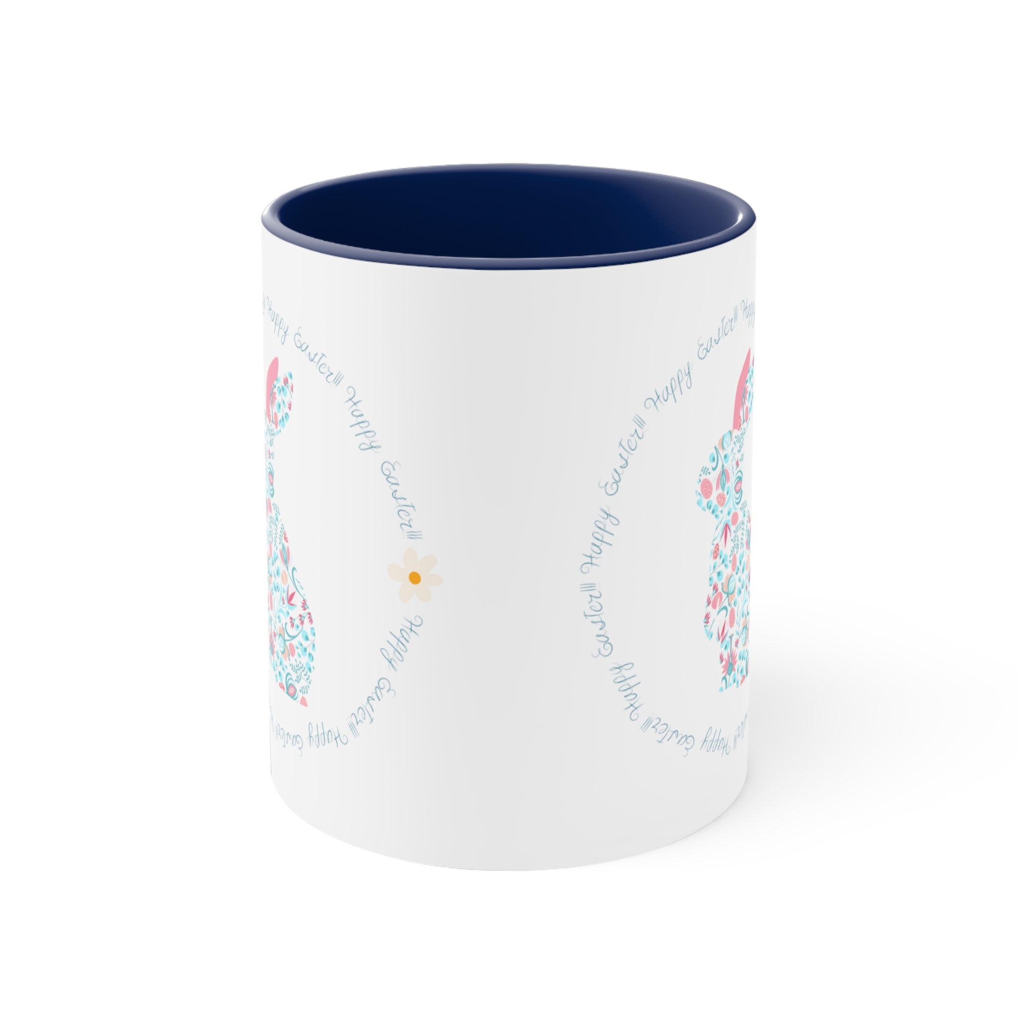 Happy Easter Rabbit Day Accent Coffee Mug, 11oz