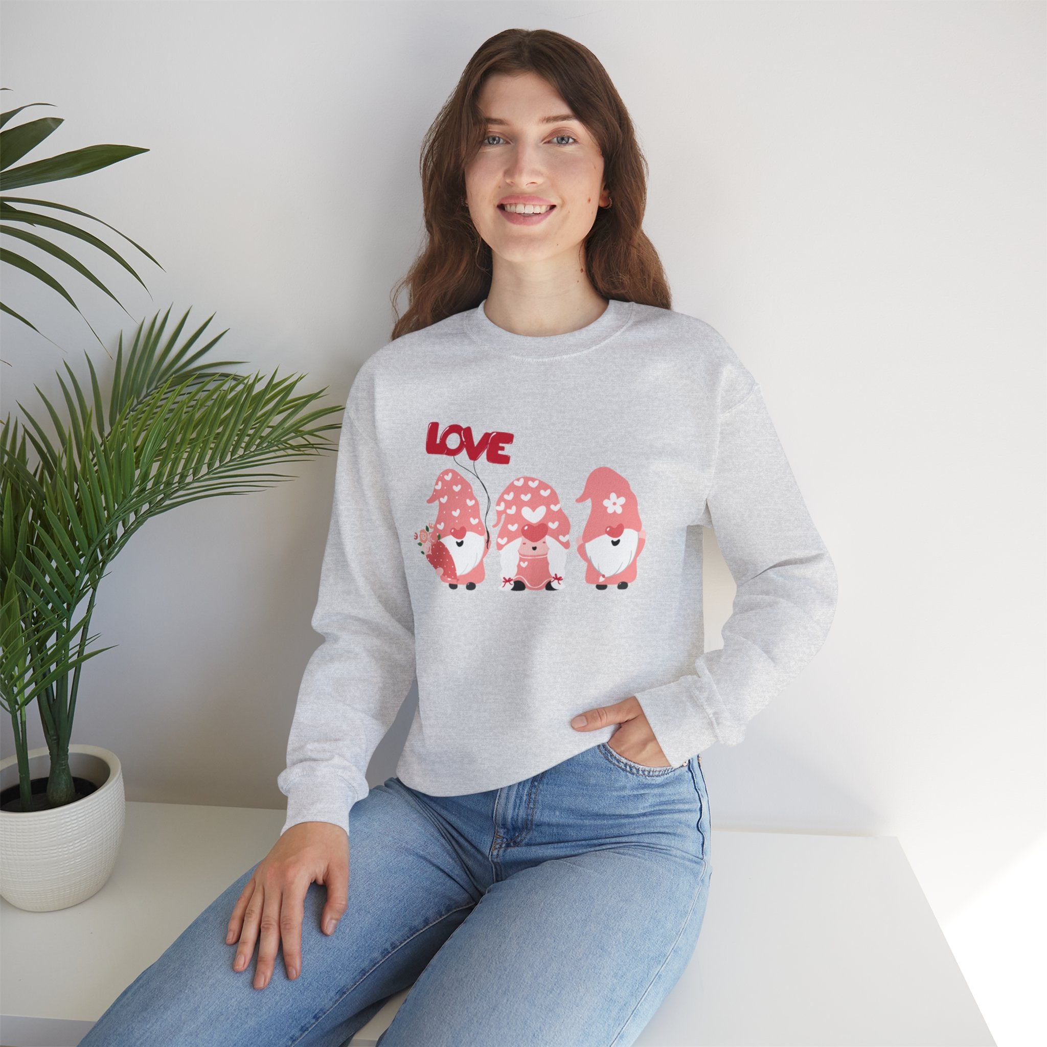 Love Gnome Day Unisex Heavy Blend™ Crewneck Sweatshirt