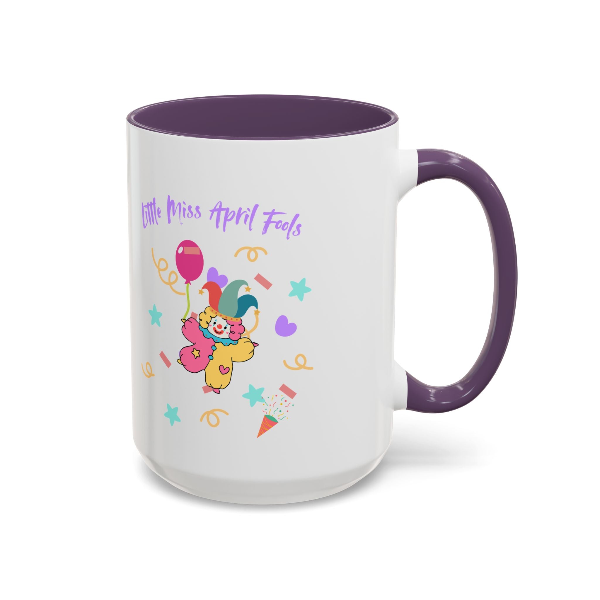 Little Miss April Fool's  Day Accent Coffee Mug - Fun & Whimsical 11oz/15oz
