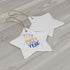Cheer To The New Year Ceramic Ornament, 4 Shapes