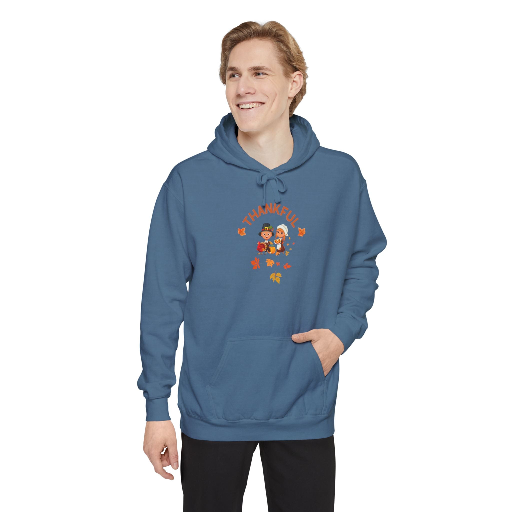 Pilgrims Turkey Day Unisex Garment-Dyed Hoodie