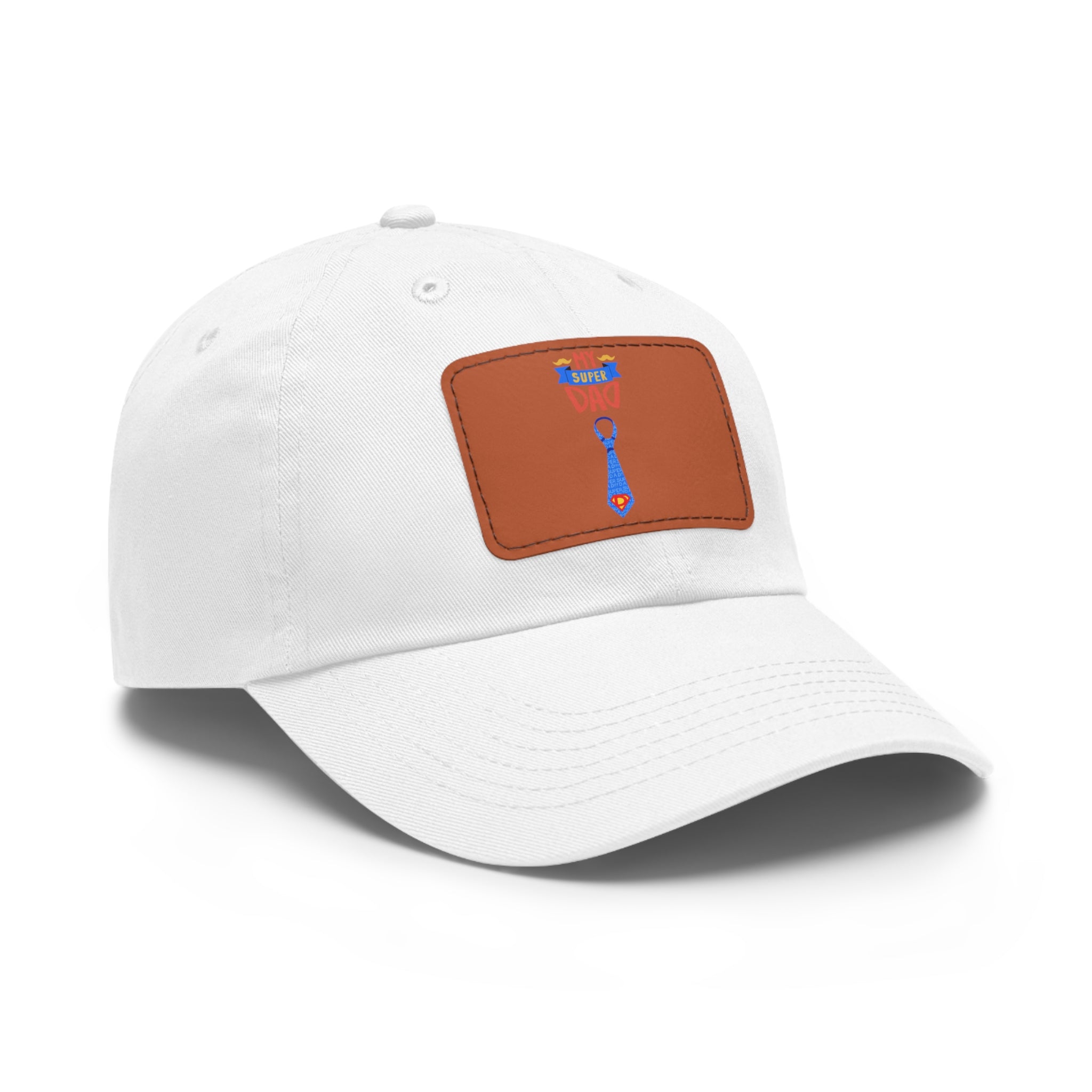 My Super Dad Hat with Leather Patch (Rectangle)