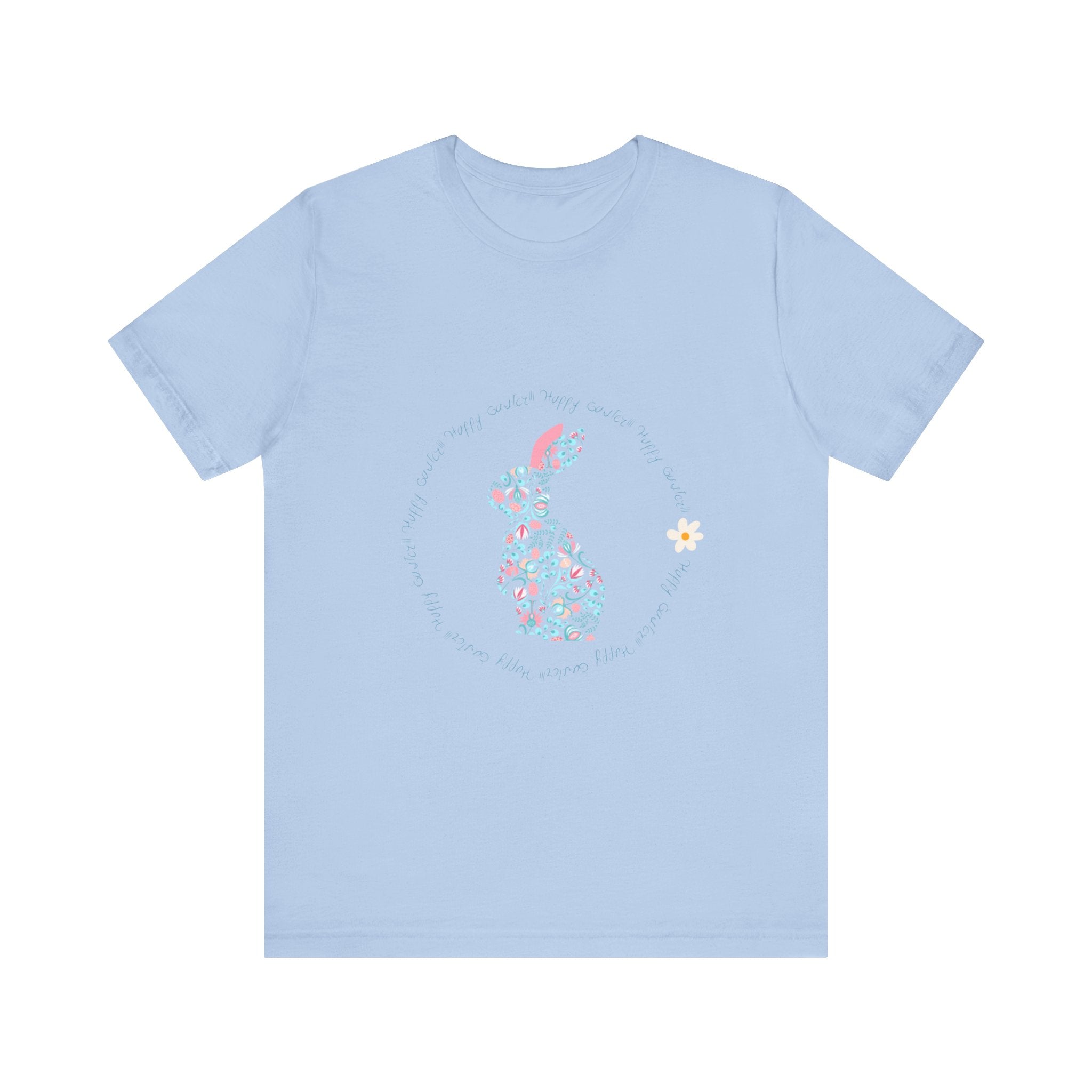 Happy Easter Rabbit Day Unisex Jersey Short Sleeve Tee