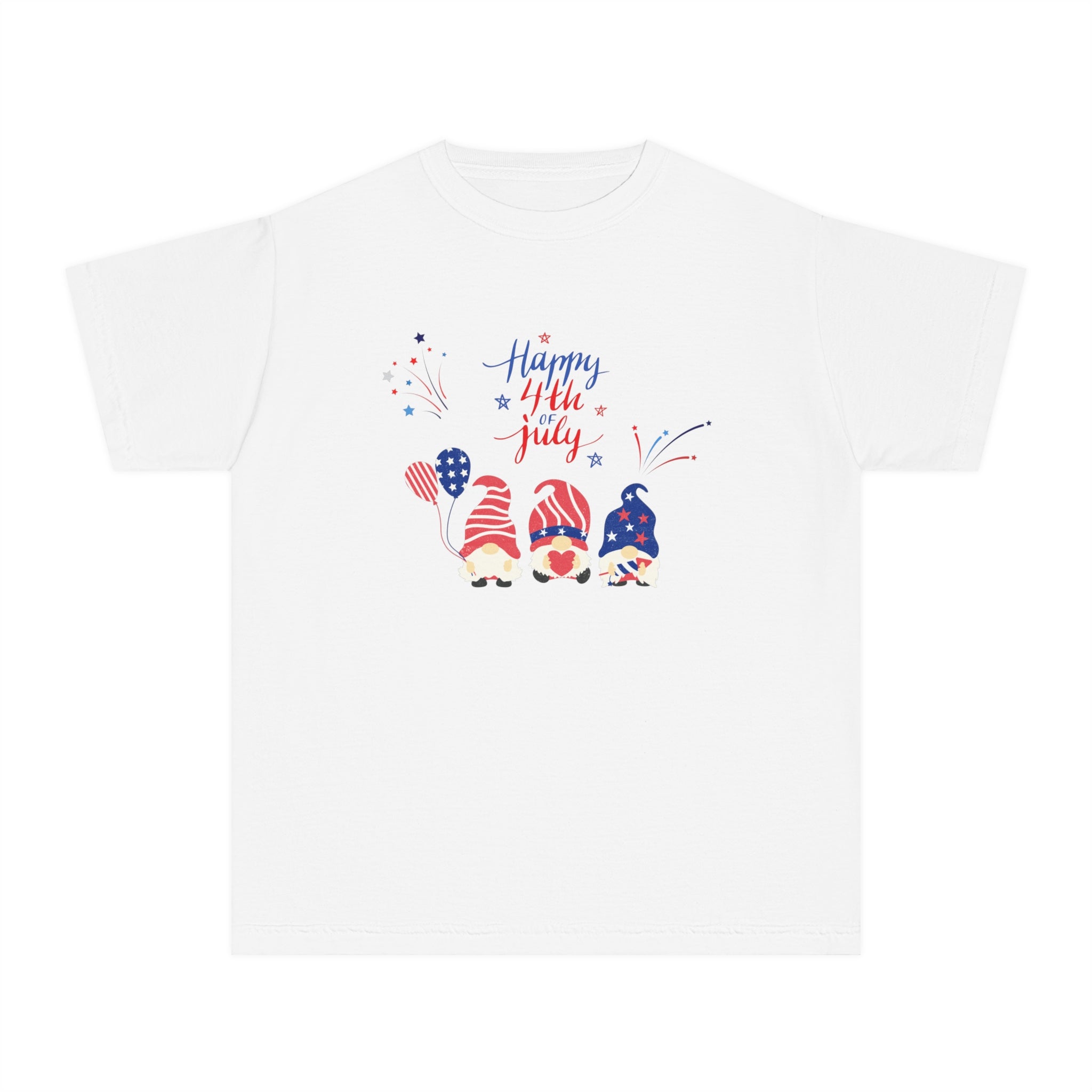 Happy 4th Of July Gnome Youth Midweight Tee