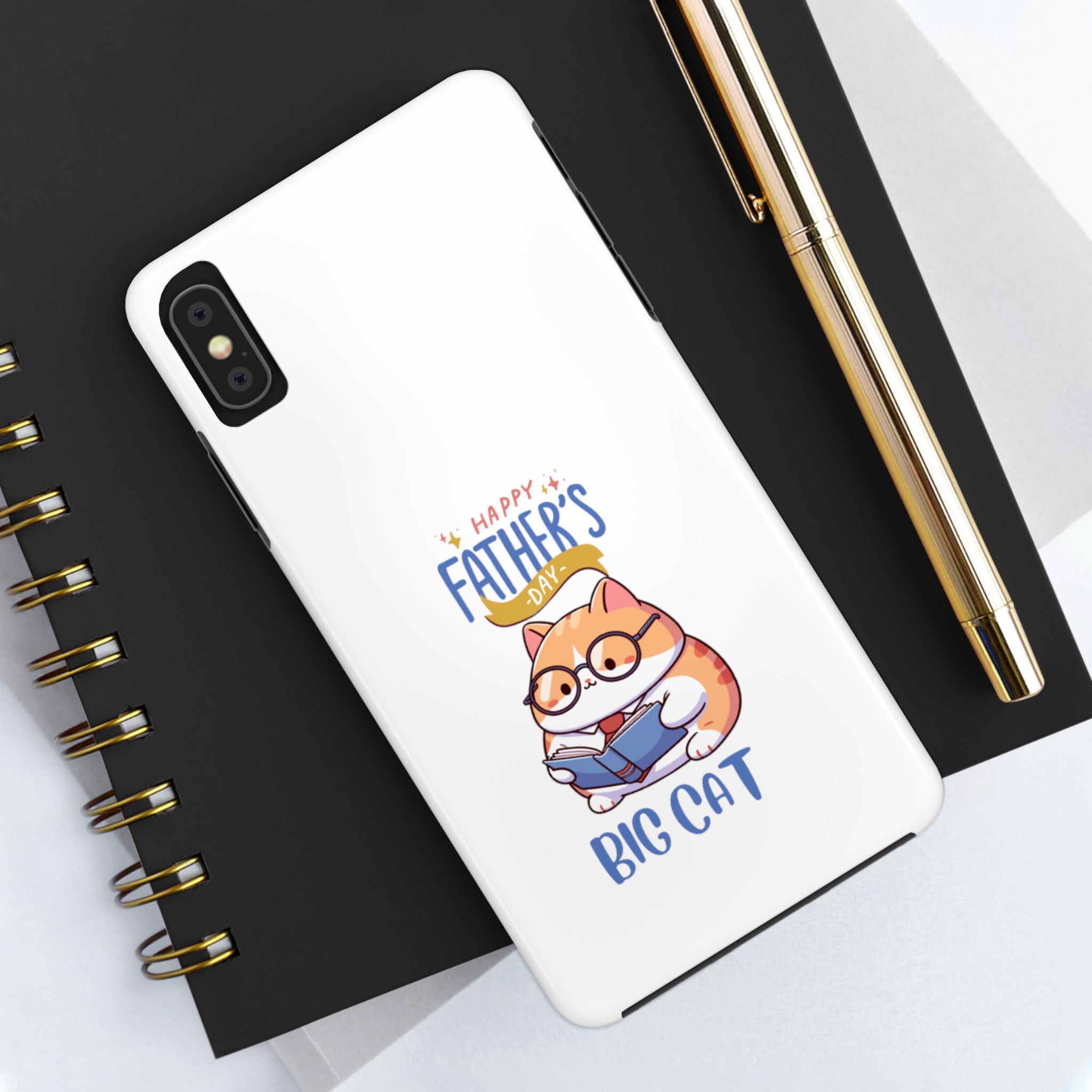Happy Father's Day Big Cat Tough Phone Cases