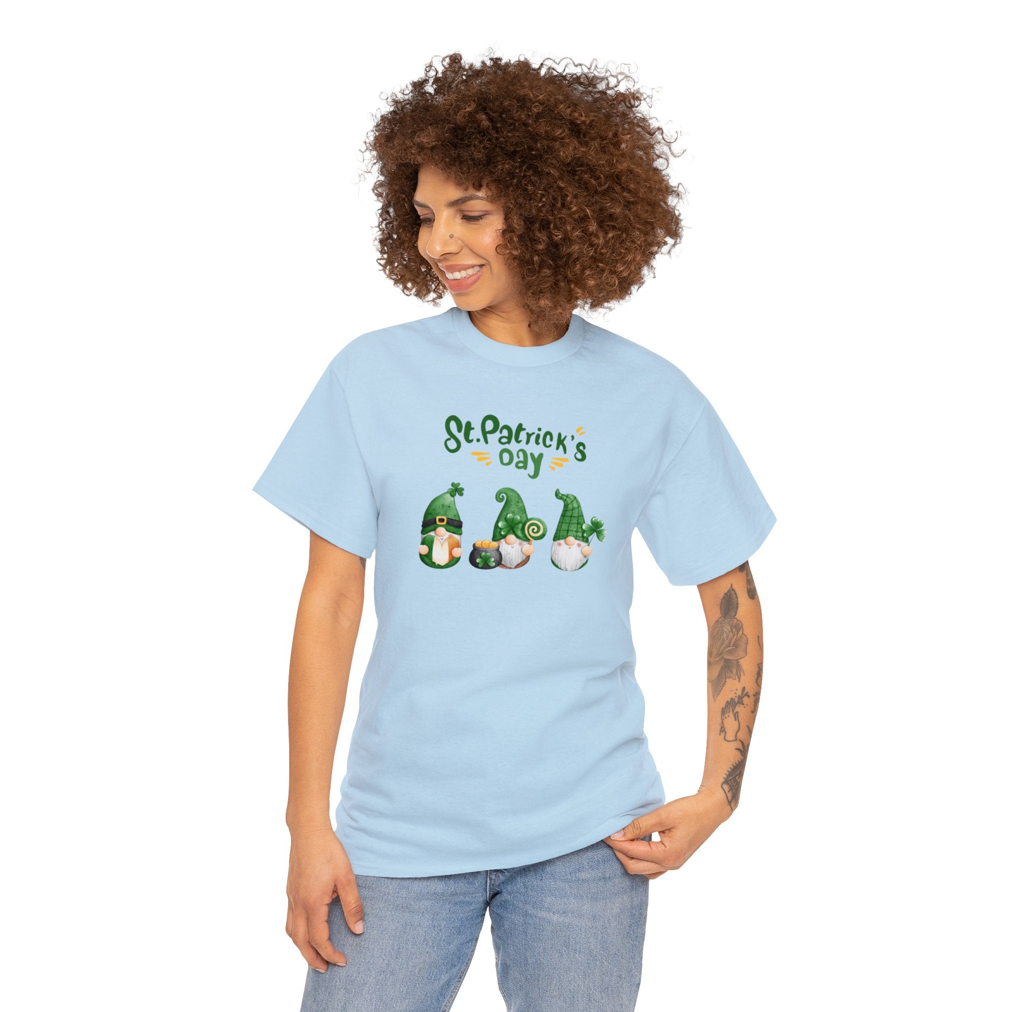 St. Patty's Day Gnome Unisex Heavy Cotton Tee