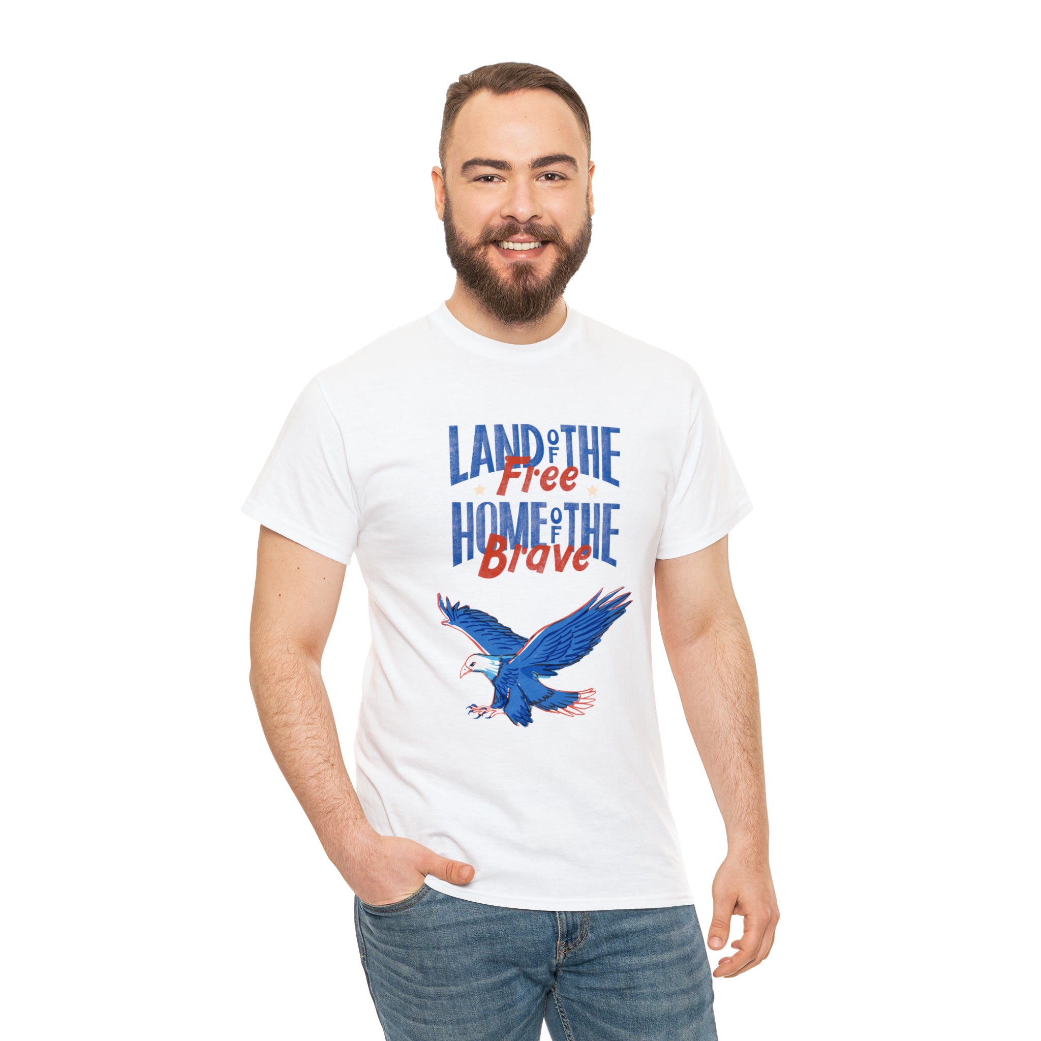 Land Of The Free Home Of The Brave Unisex Heavy Cotton Tee
